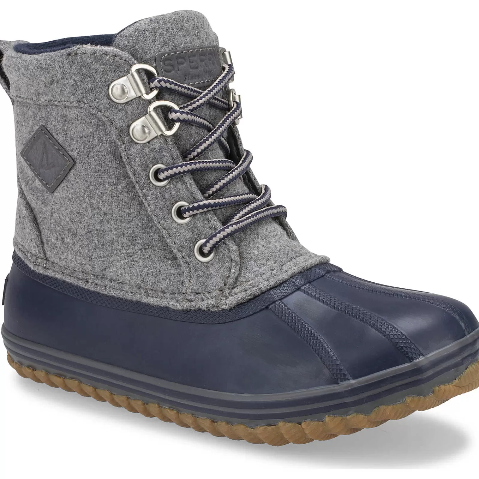 Sperry Big Kid's Bowline Boot Grey/Navy Best Sale