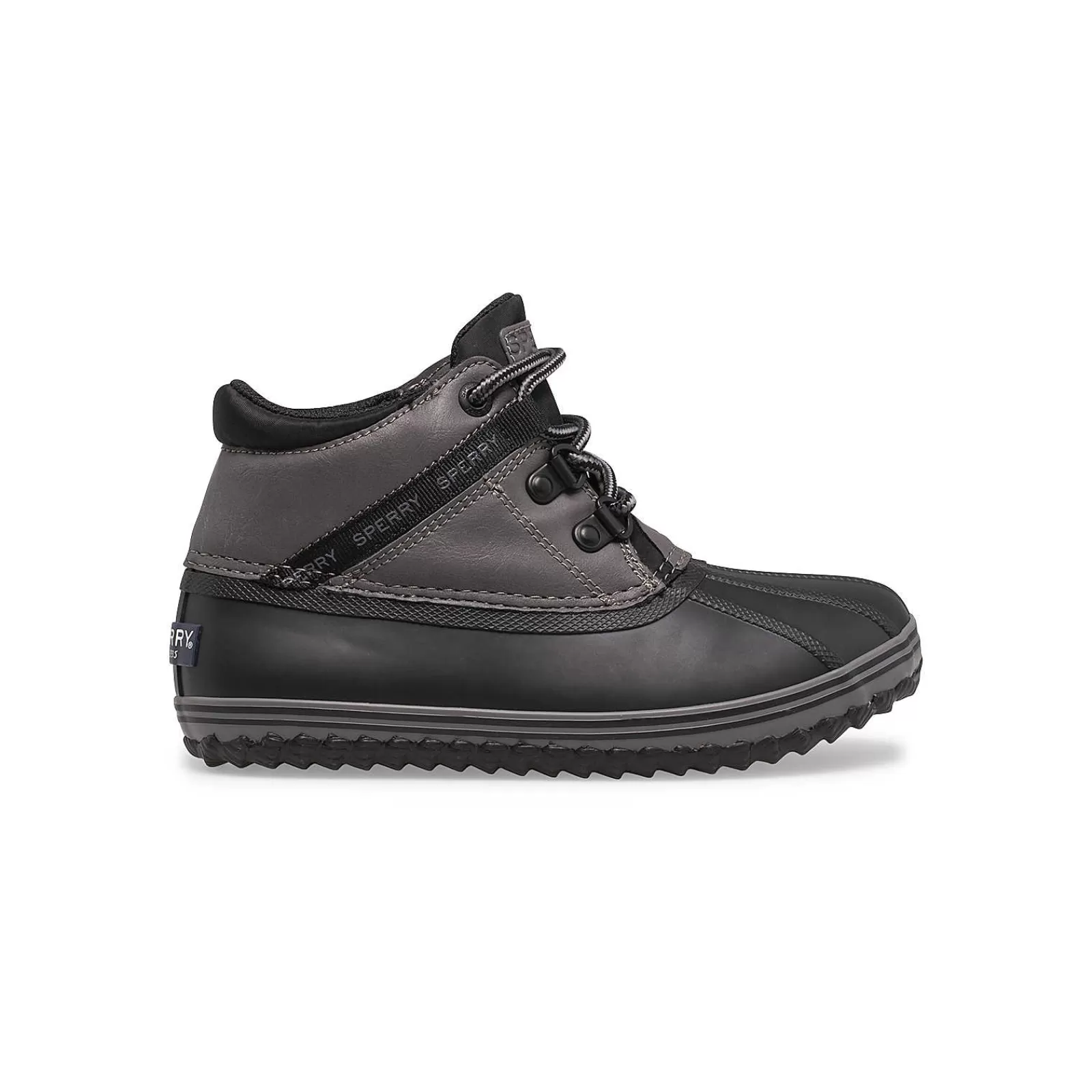 Sperry Big Kid's Bowline Storm Boot Black/Charcoal Outlet