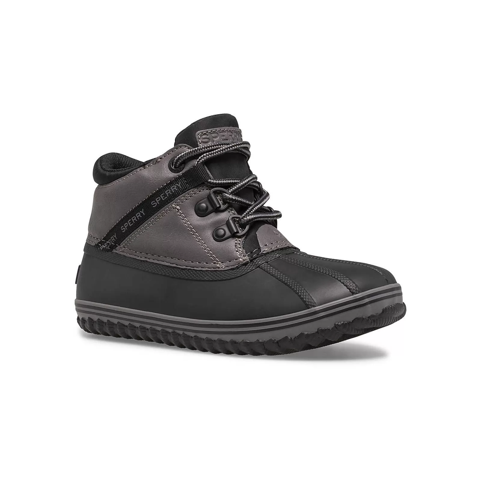 Sperry Big Kid's Bowline Storm Boot Black/Charcoal Outlet