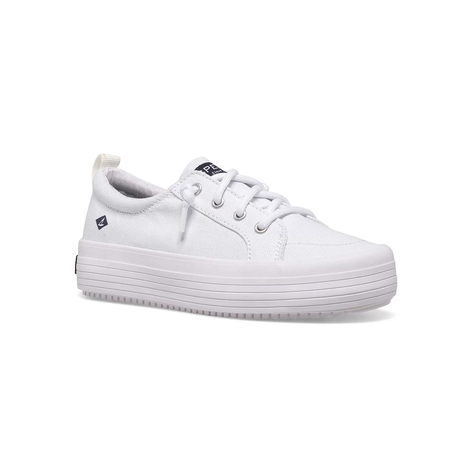 Sperry Big Kid's Crest Vibe Platform Sneaker White Clearance