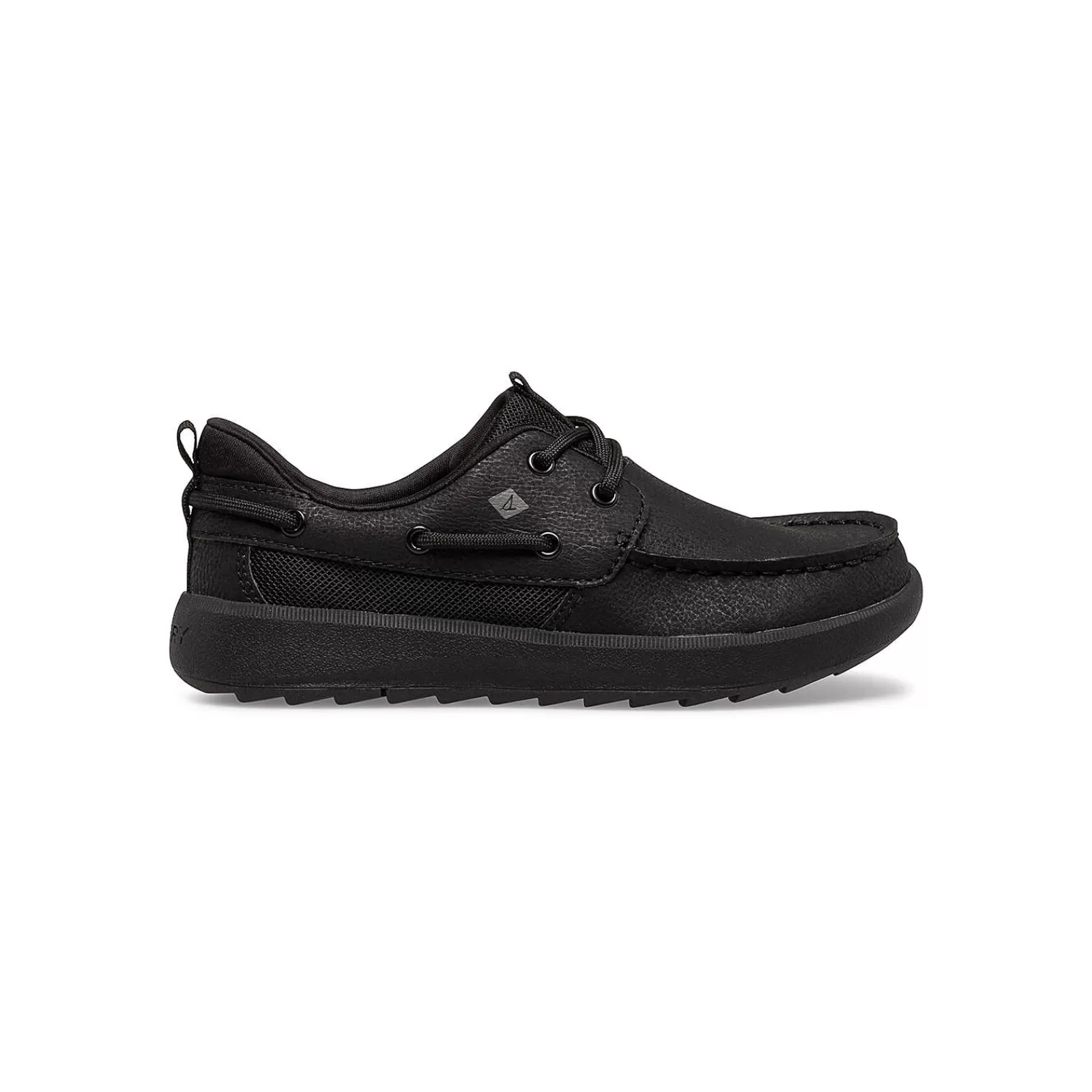 Sperry Big Kid's Fairwater PLUSHWAVE™ Boat Shoe Black Clearance