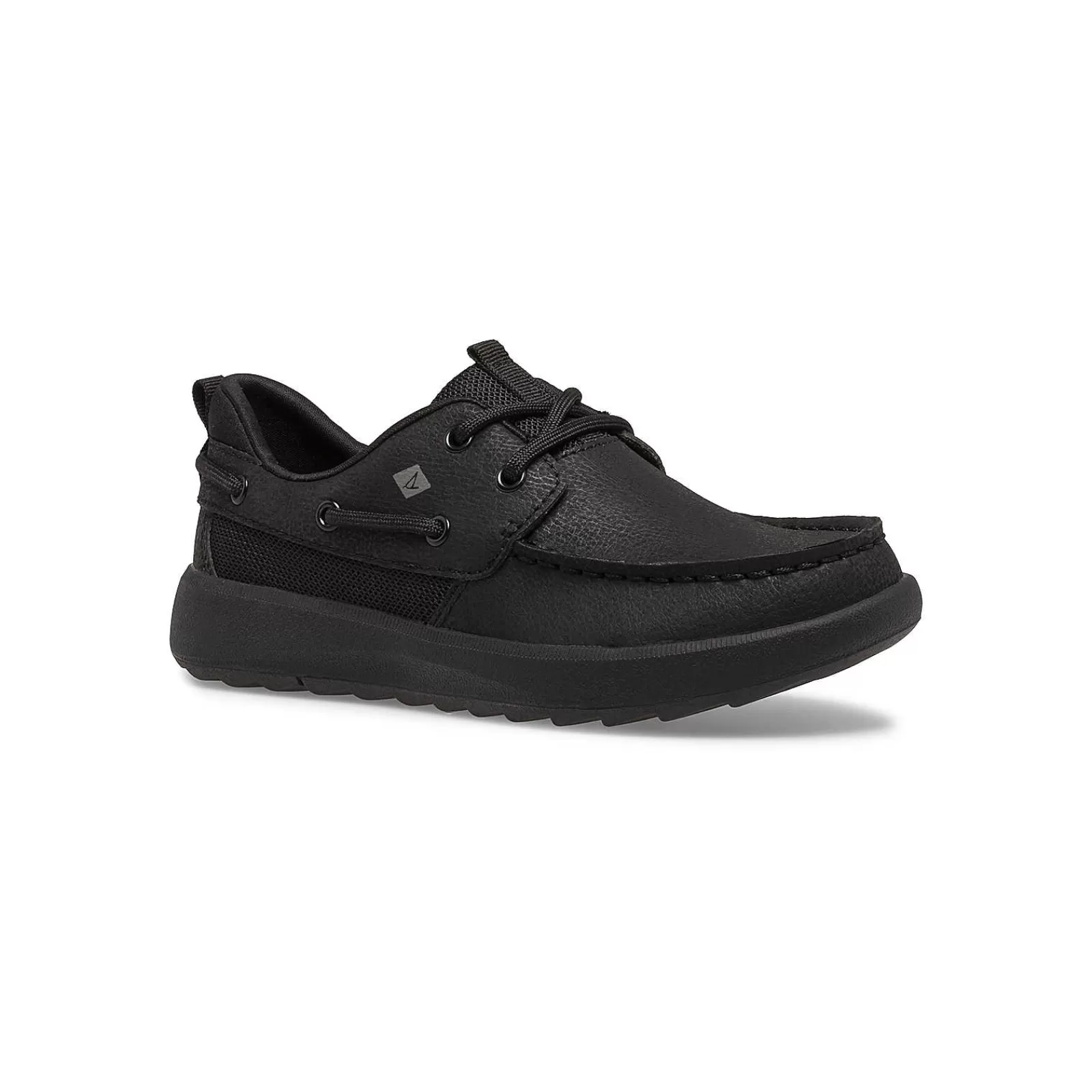 Sperry Big Kid's Fairwater PLUSHWAVE™ Boat Shoe Black Clearance