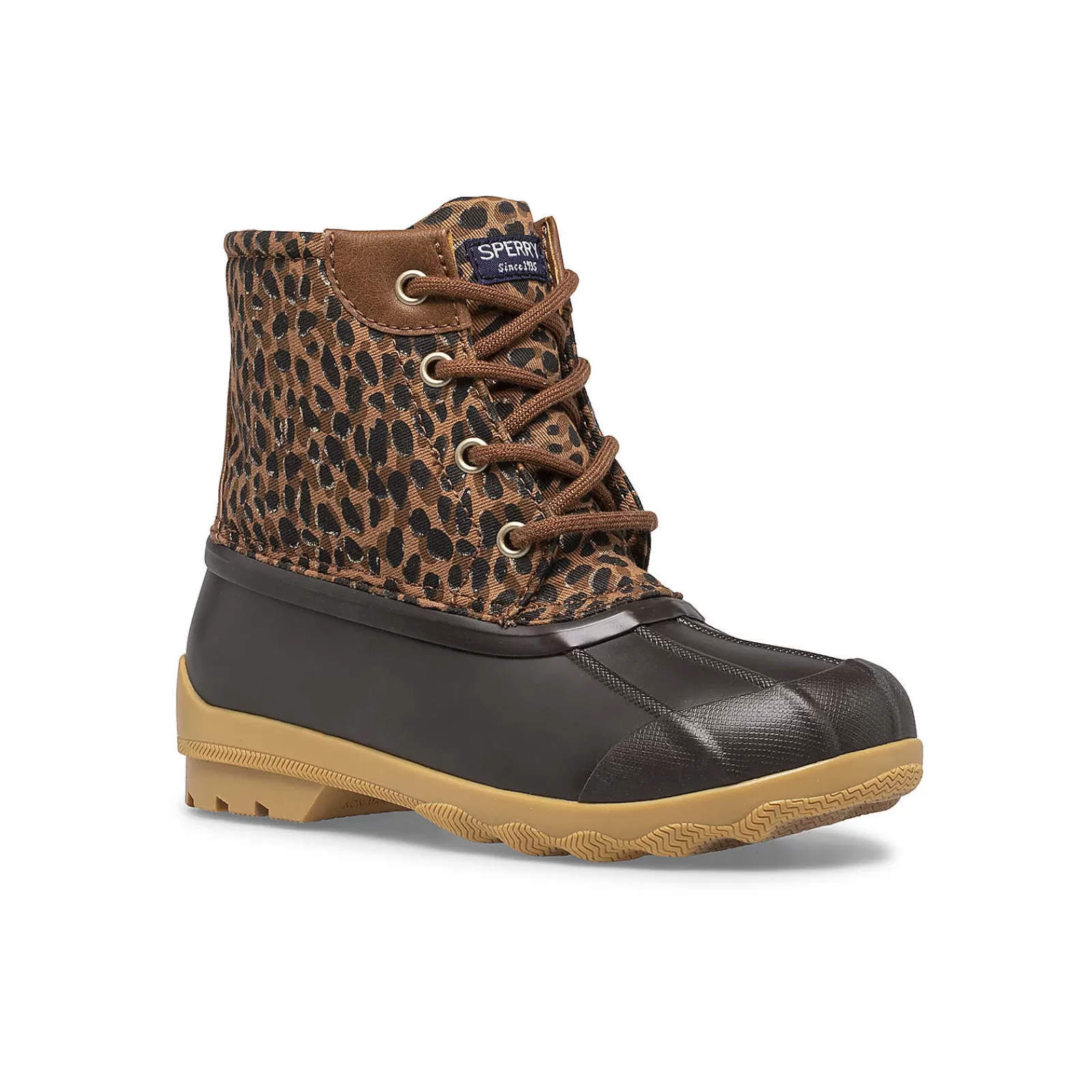 Sperry Big Kid's Port Boot Tan Leopard Flash Sale