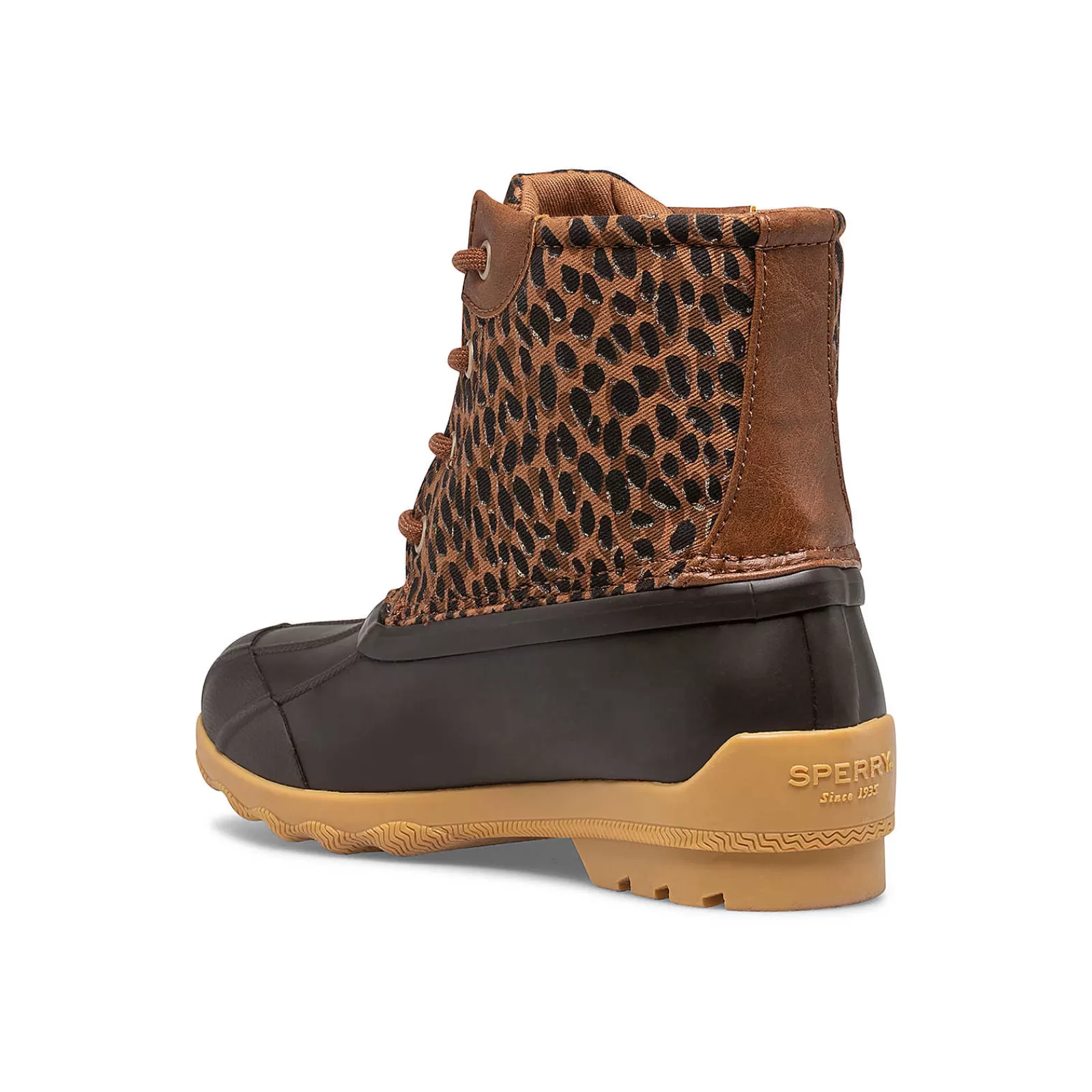 Sperry Big Kid's Port Boot Tan Leopard Flash Sale