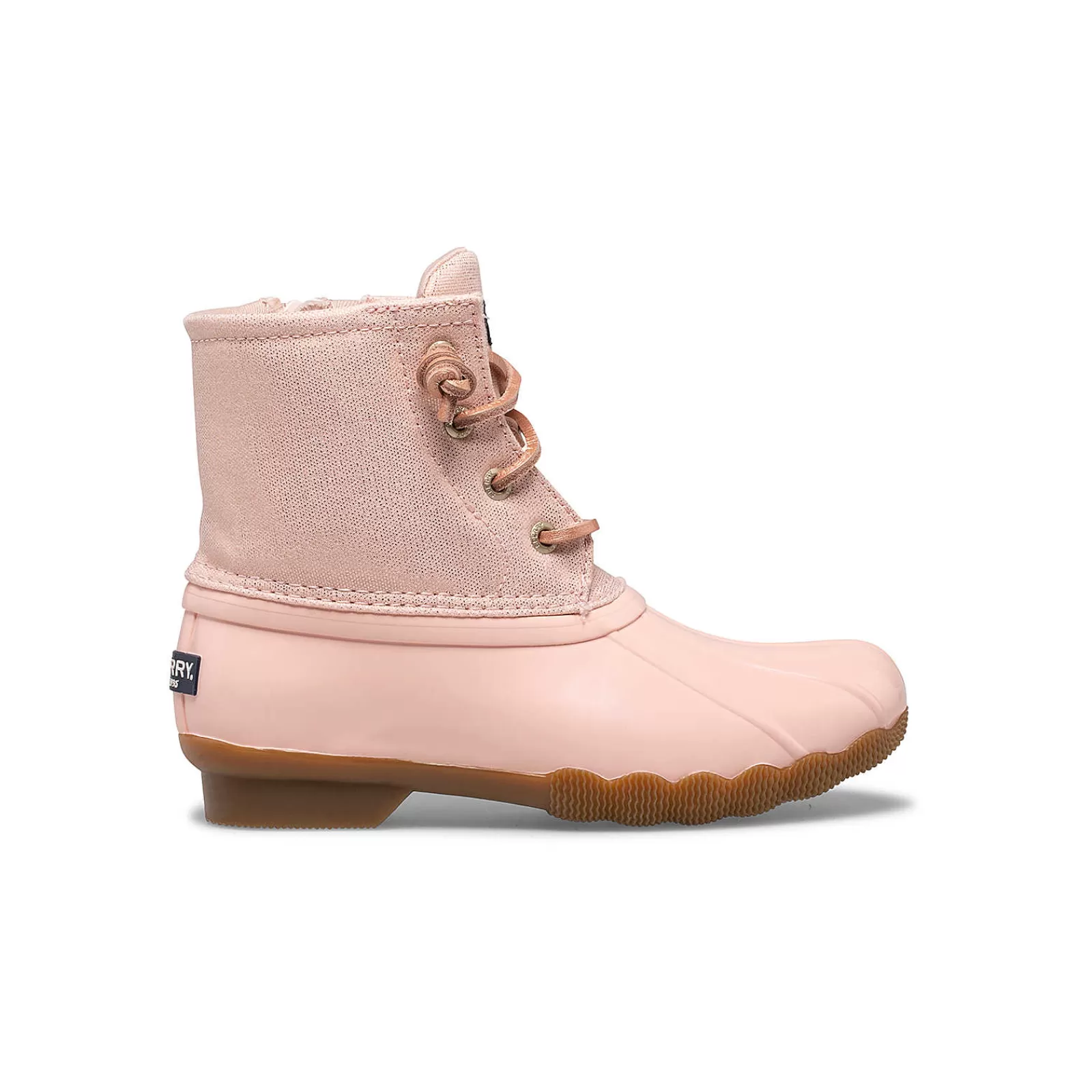 Sperry Big Kid's Saltwater Sparkle Duck Boot Blush Shimmer Flash Sale