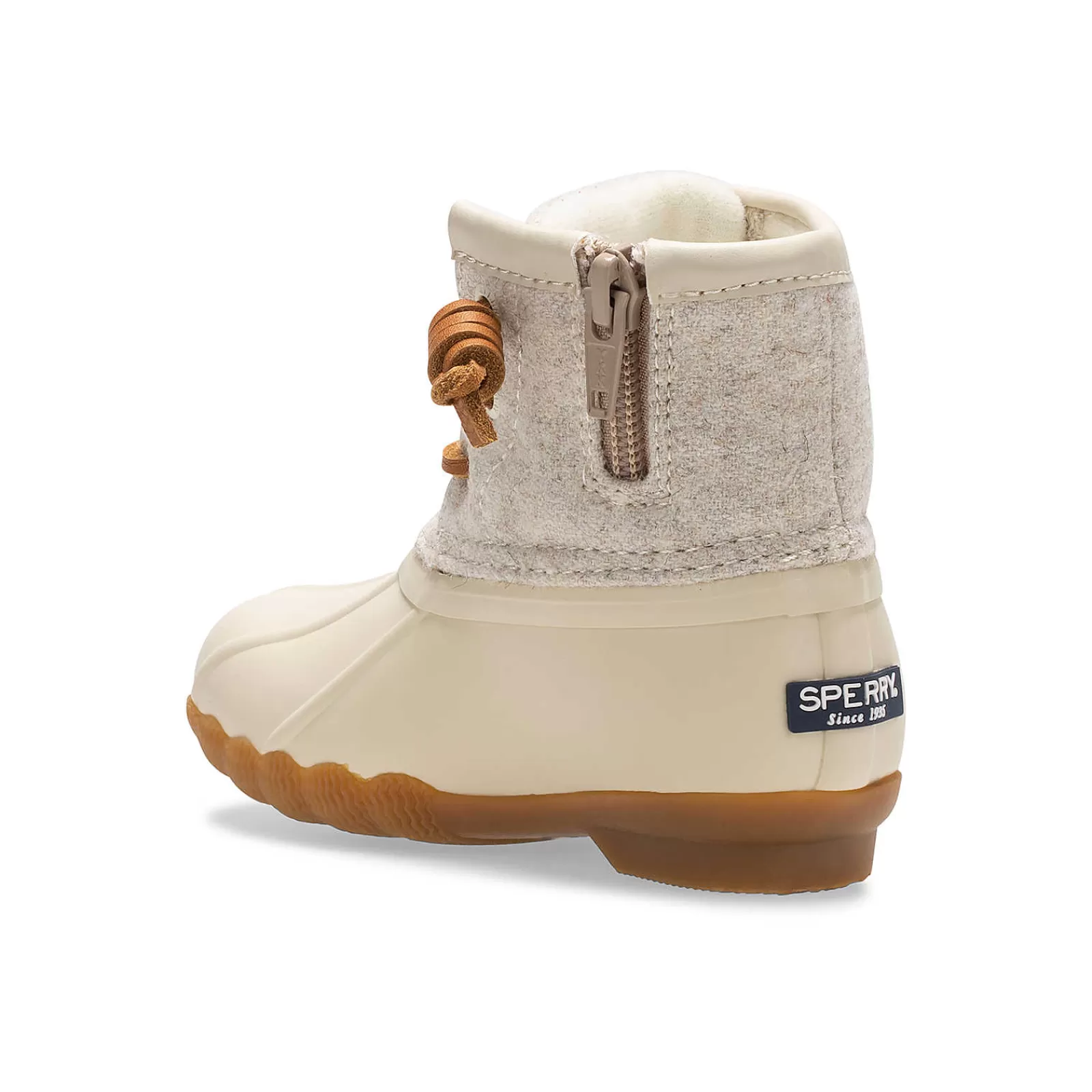 Sperry Little Kid's Saltwater Wool Duck Boot Oat Sale