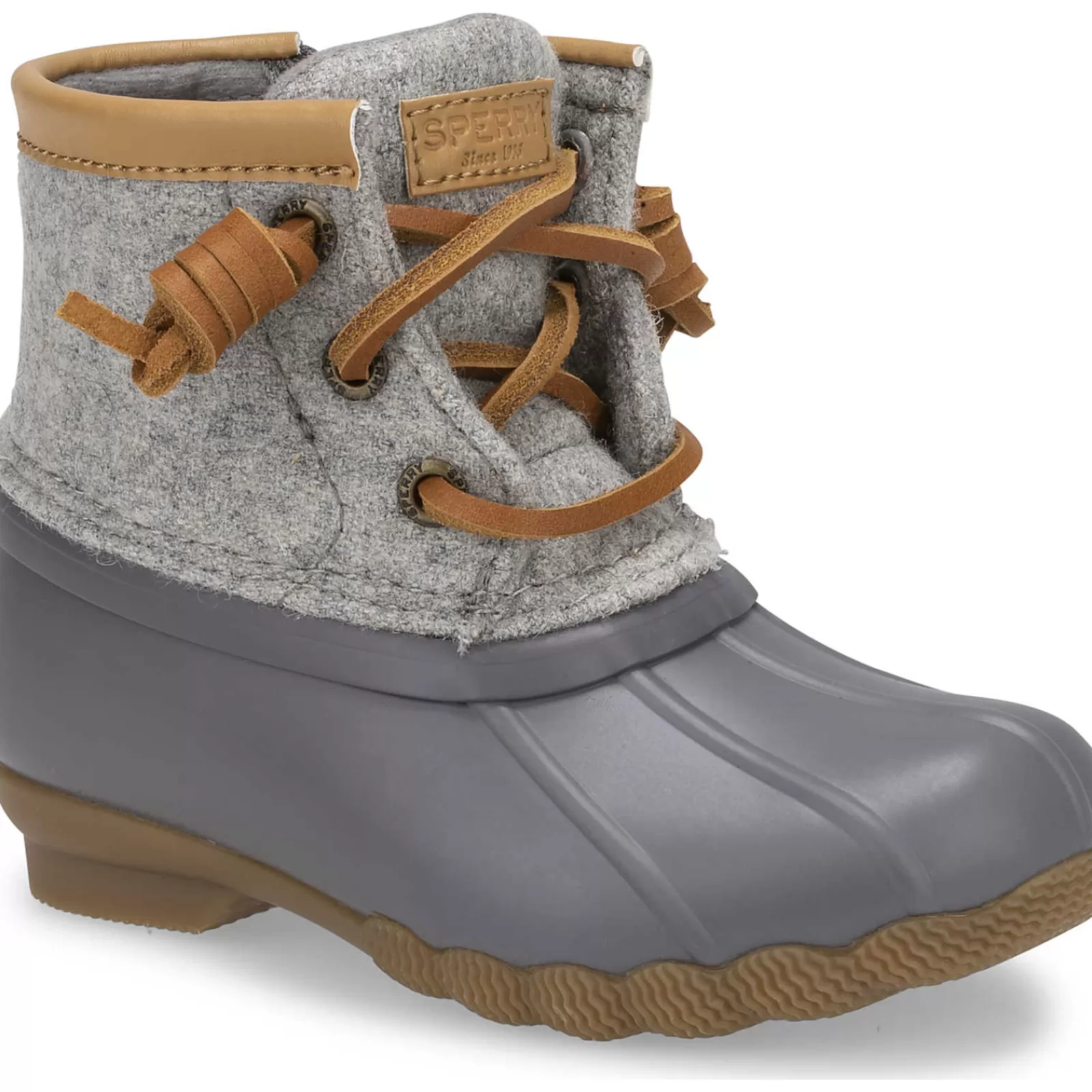 Sperry Little Kid's Saltwater Wool Duck Boot Grey Discount