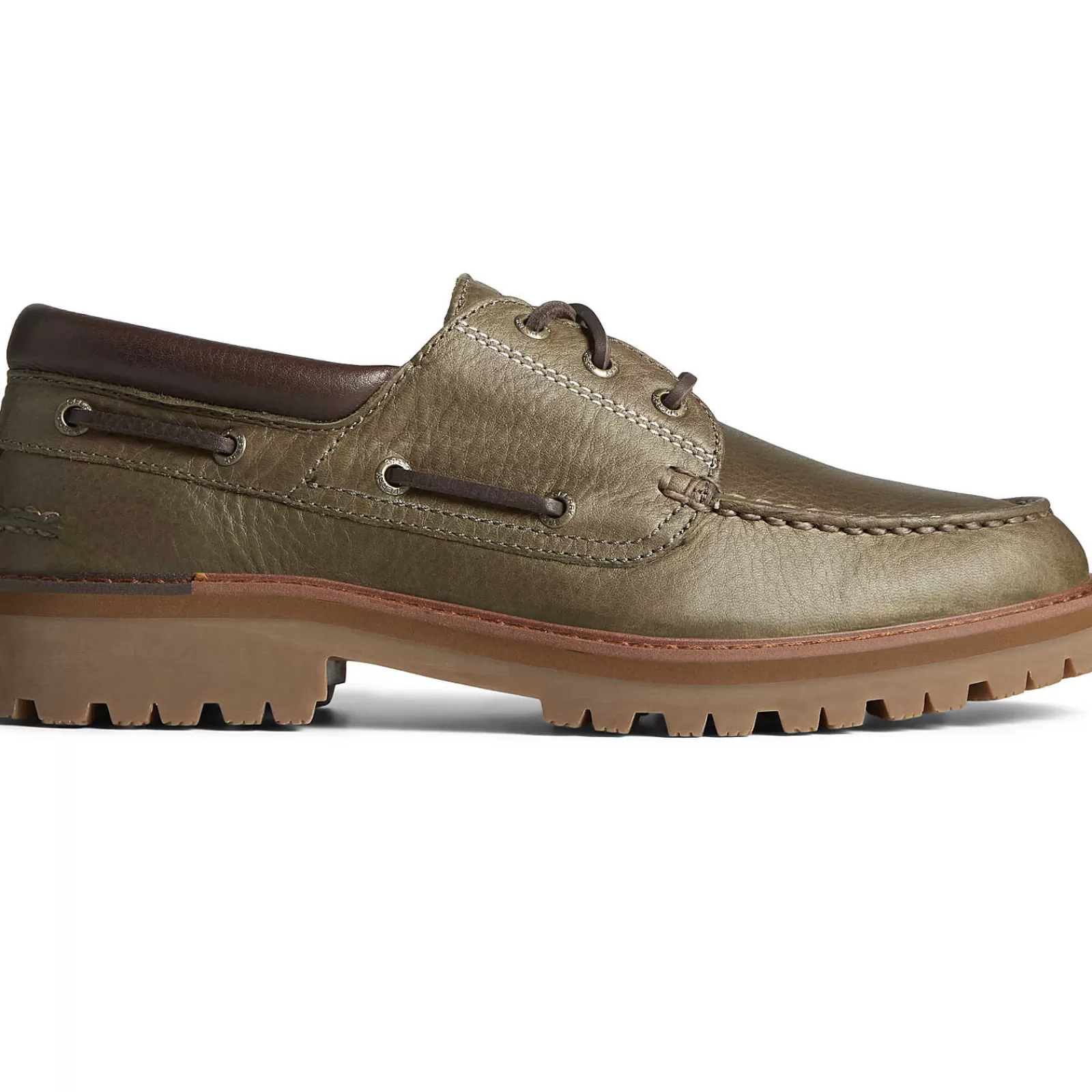 Sperry Men's Authentic Original™ Lug 3-Eye Boat Shoe Olive Sale