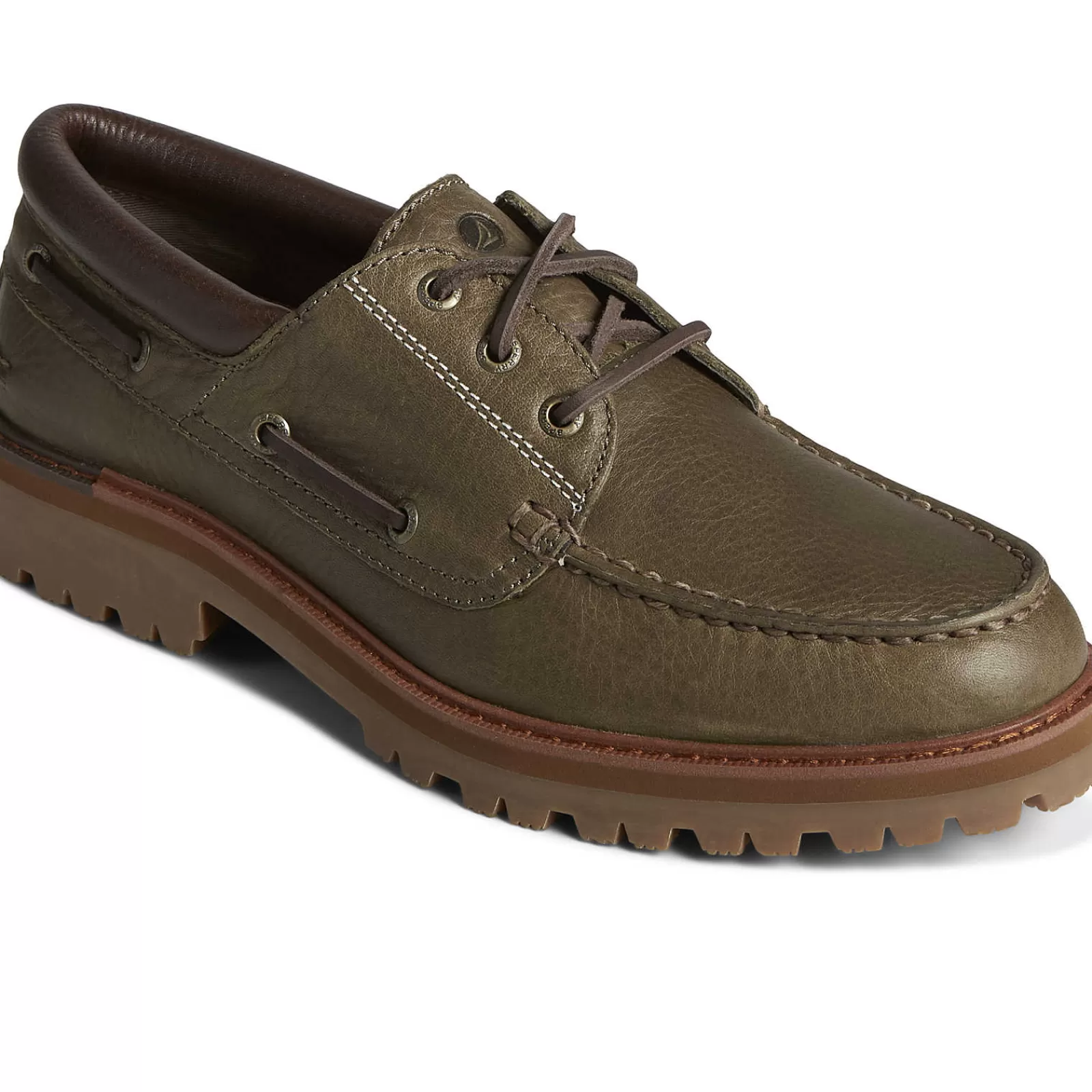 Sperry Men's Authentic Original™ Lug 3-Eye Boat Shoe Olive Sale