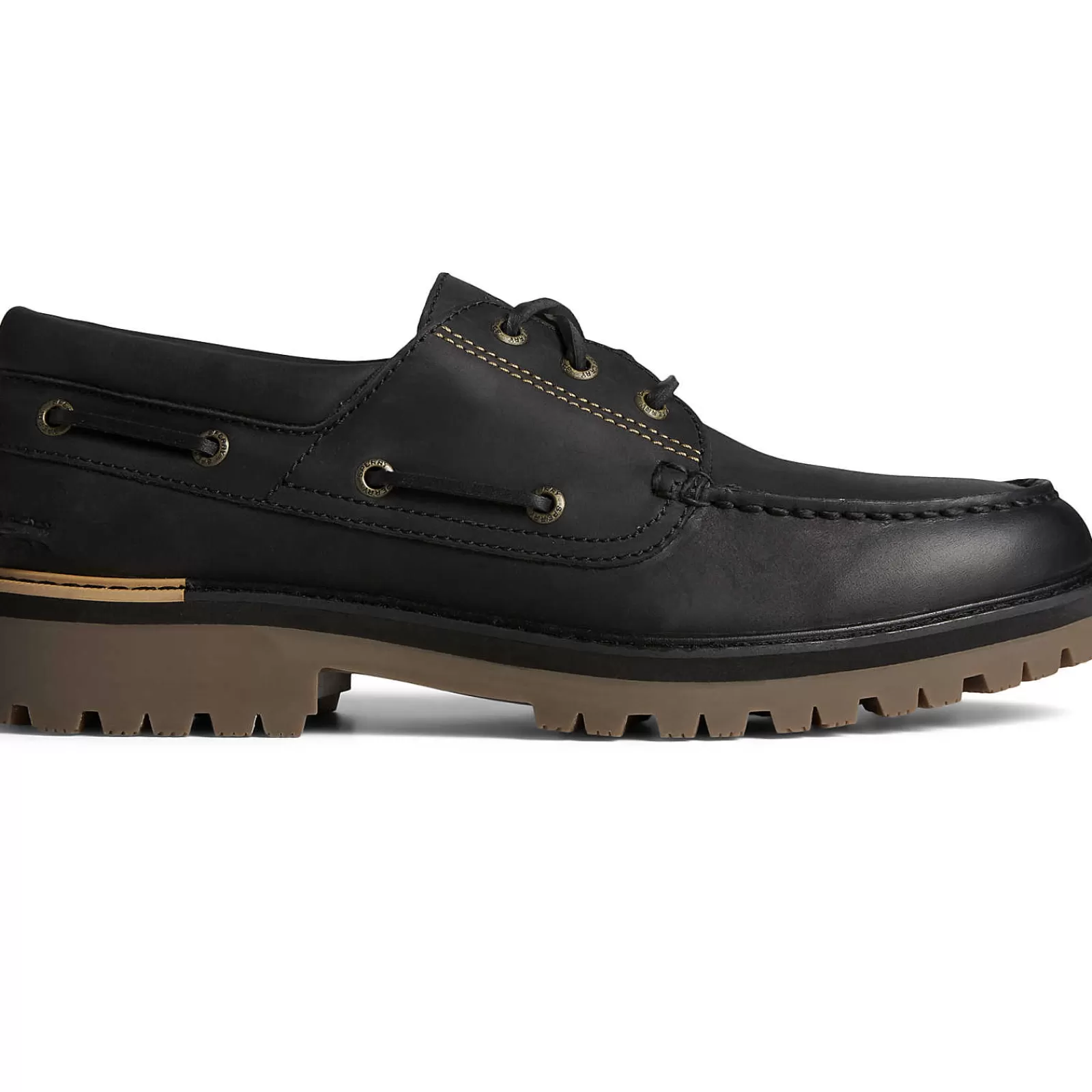 Sperry Men's Authentic Original™ Lug 3-Eye Boat Shoe Black Outlet