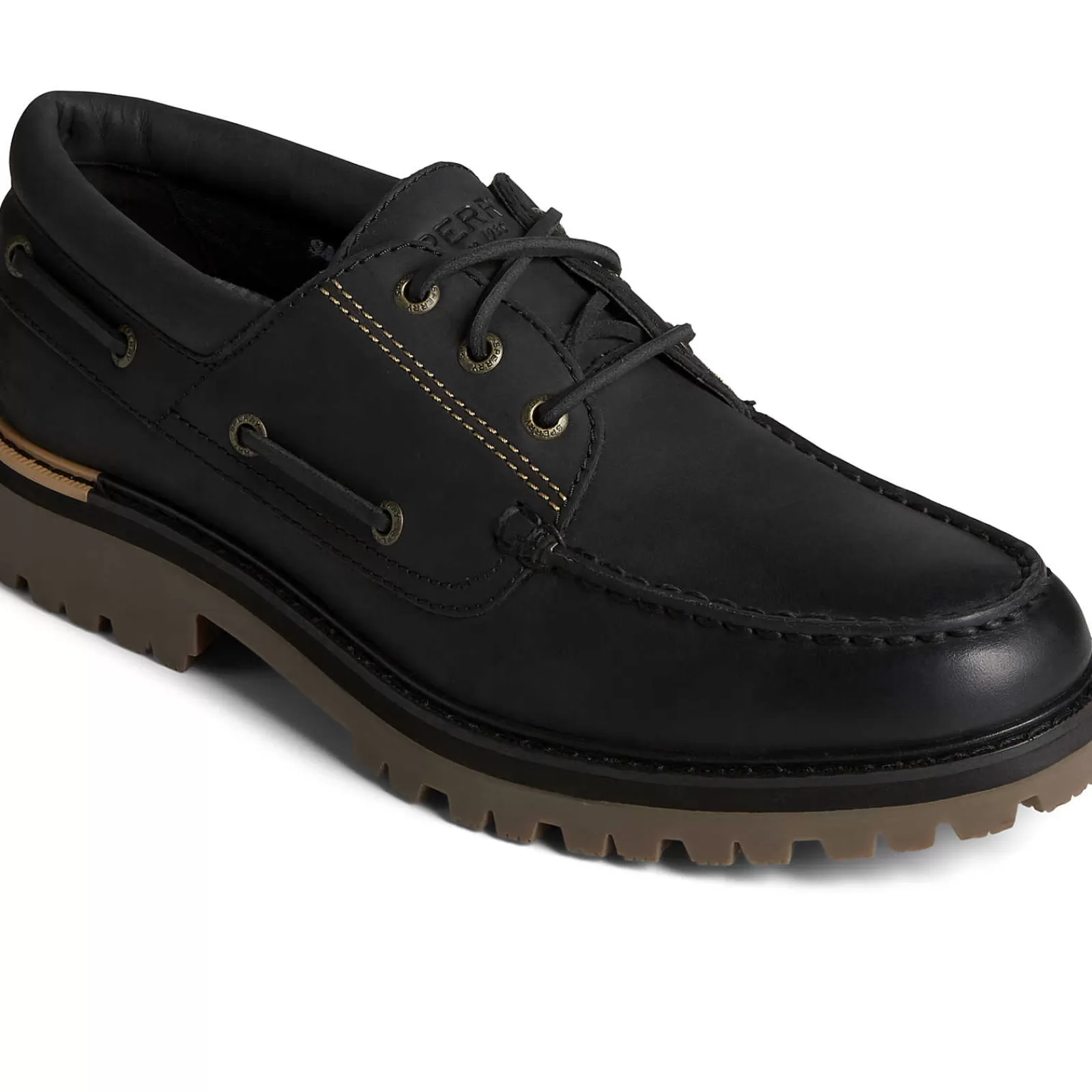 Sperry Men's Authentic Original™ Lug 3-Eye Boat Shoe Black Outlet