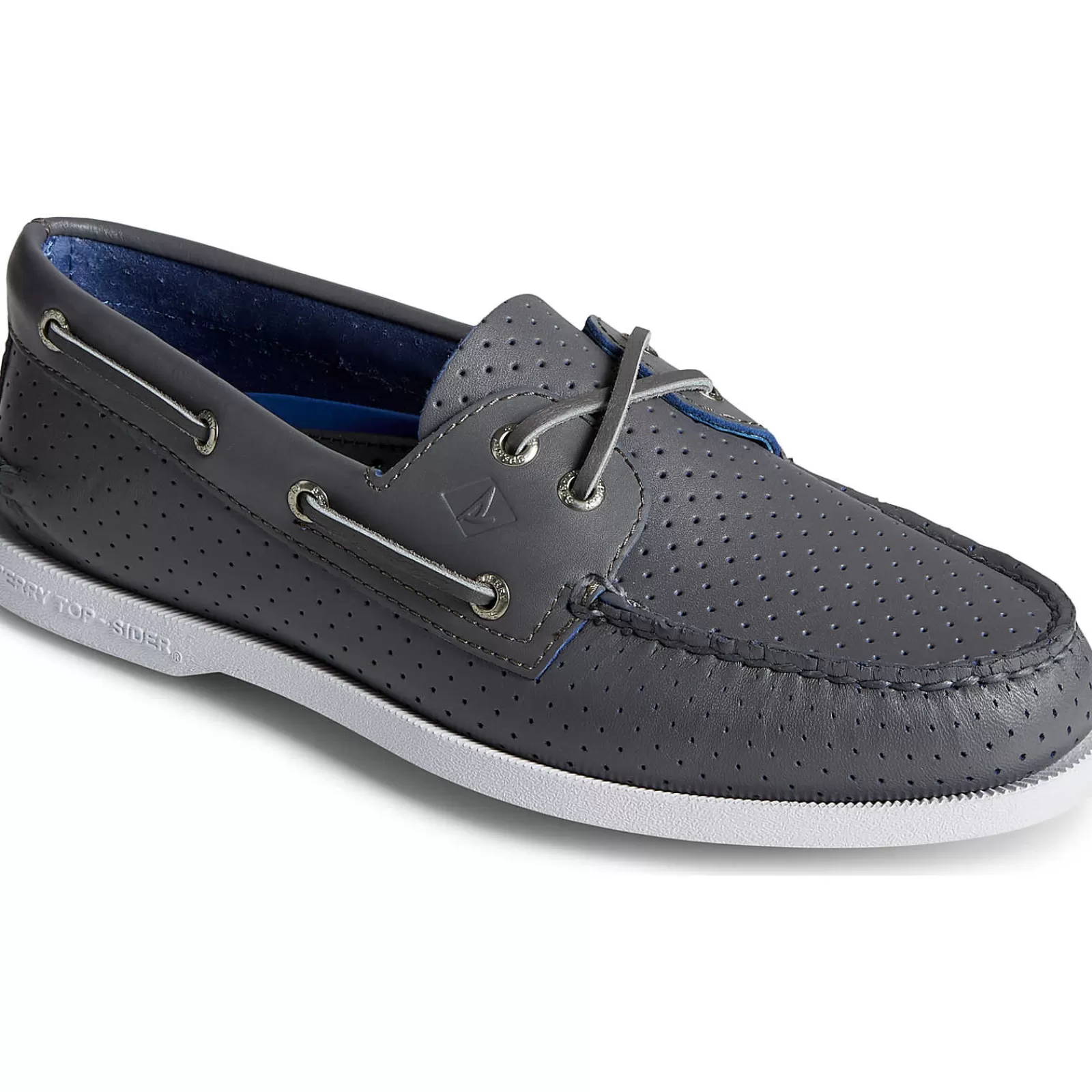 Sperry Men's Authentic Original™ Perforated Boat Shoe Grey Shop