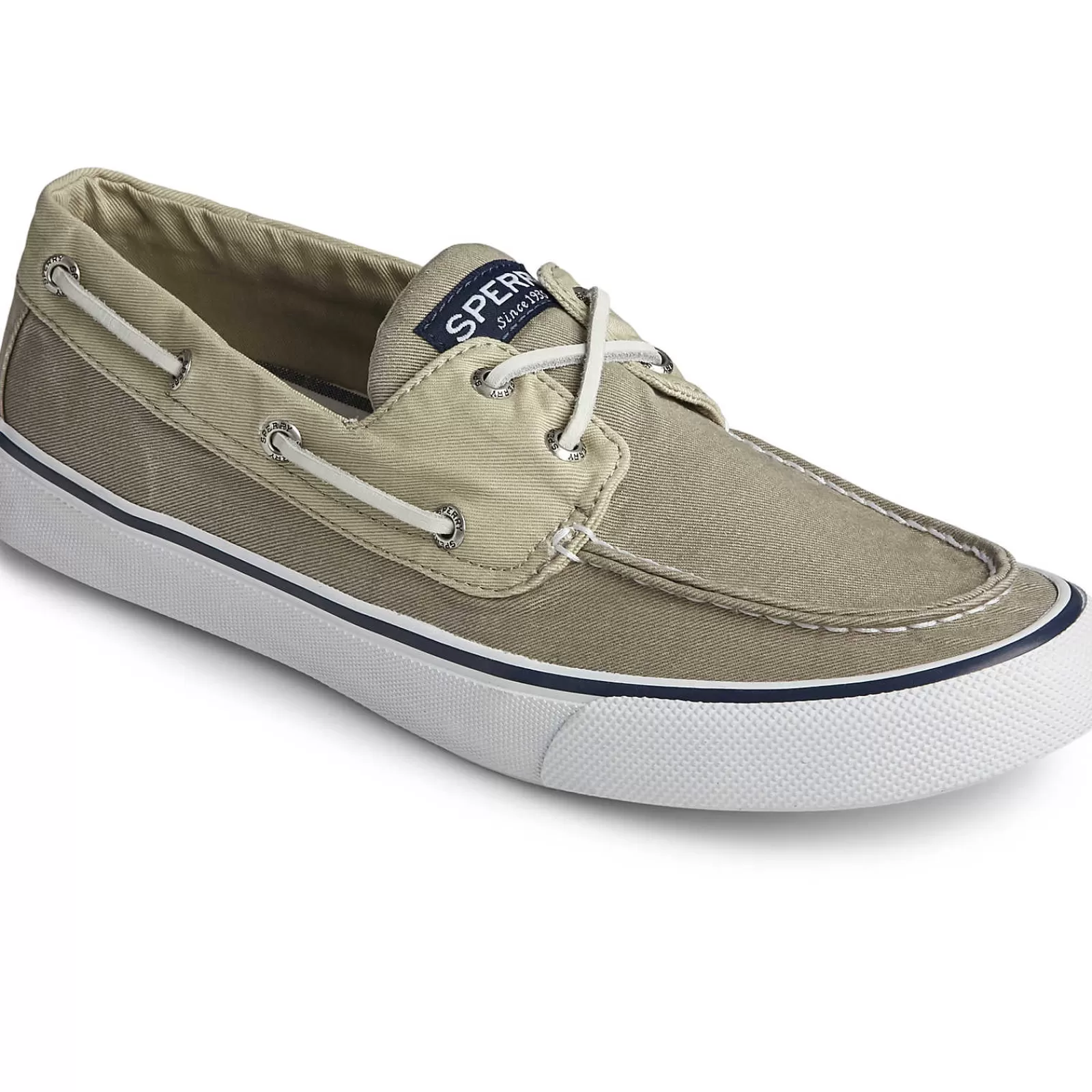 Sperry Men's Bahama II Sneaker Salt Washed Oyster/Khaki Fashion