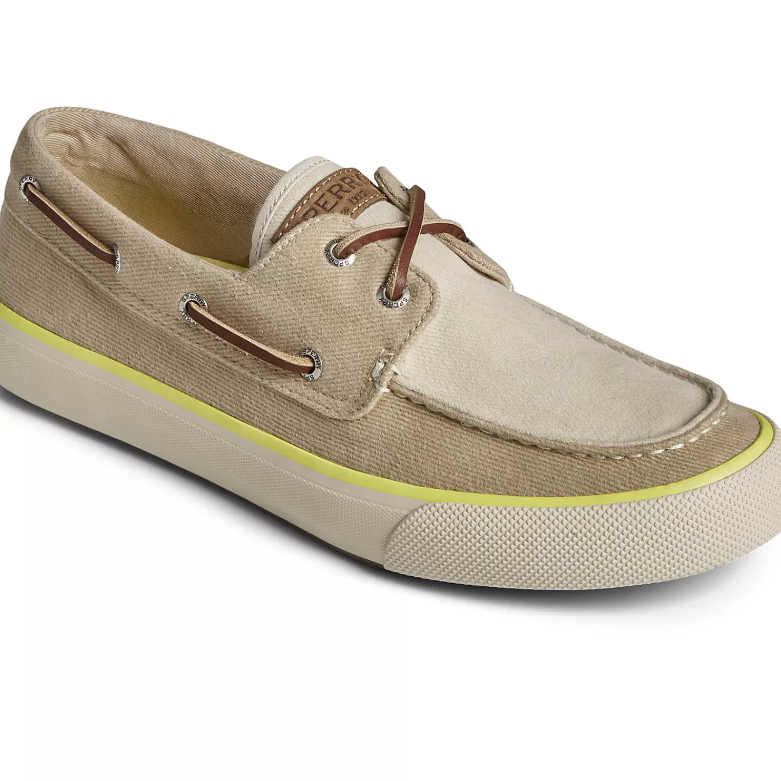 Sperry Men's Bahama II Twill Sneaker Tan New