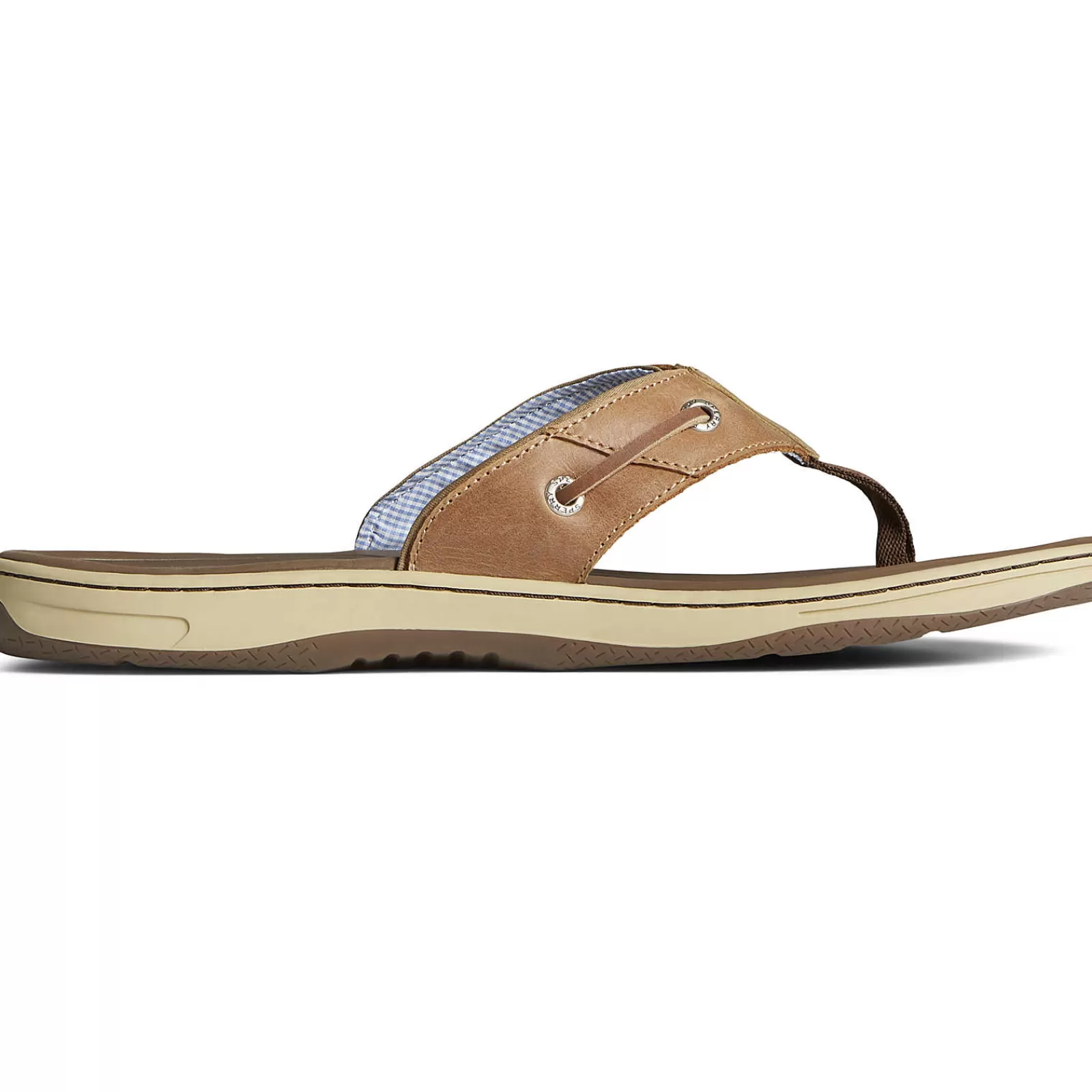 Sperry Men's Baitfish Flip Flops Tan Leather Outlet