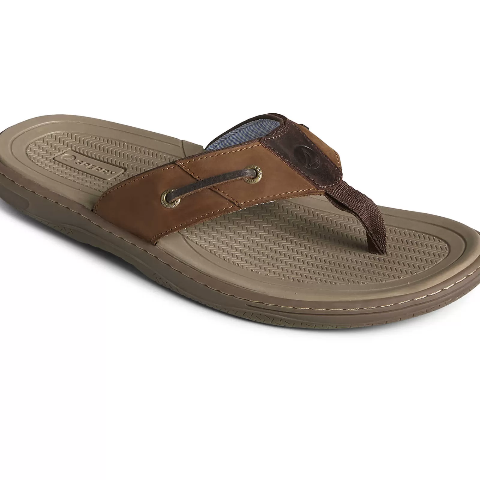 Sperry Men's Baitfish Leather Flip Flop Brown / Buc / Brown Flash Sale