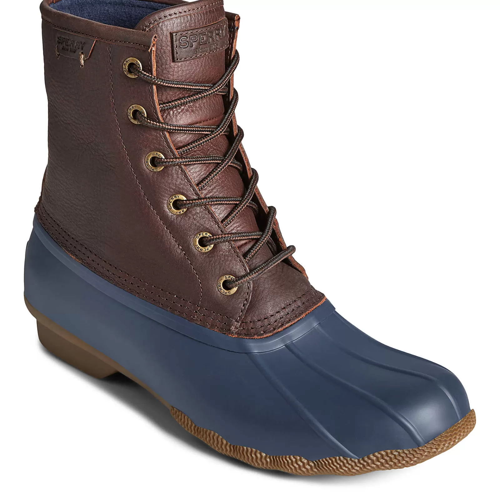 Sperry Men's Saltwater Duck Boot Brown/Navy Sale