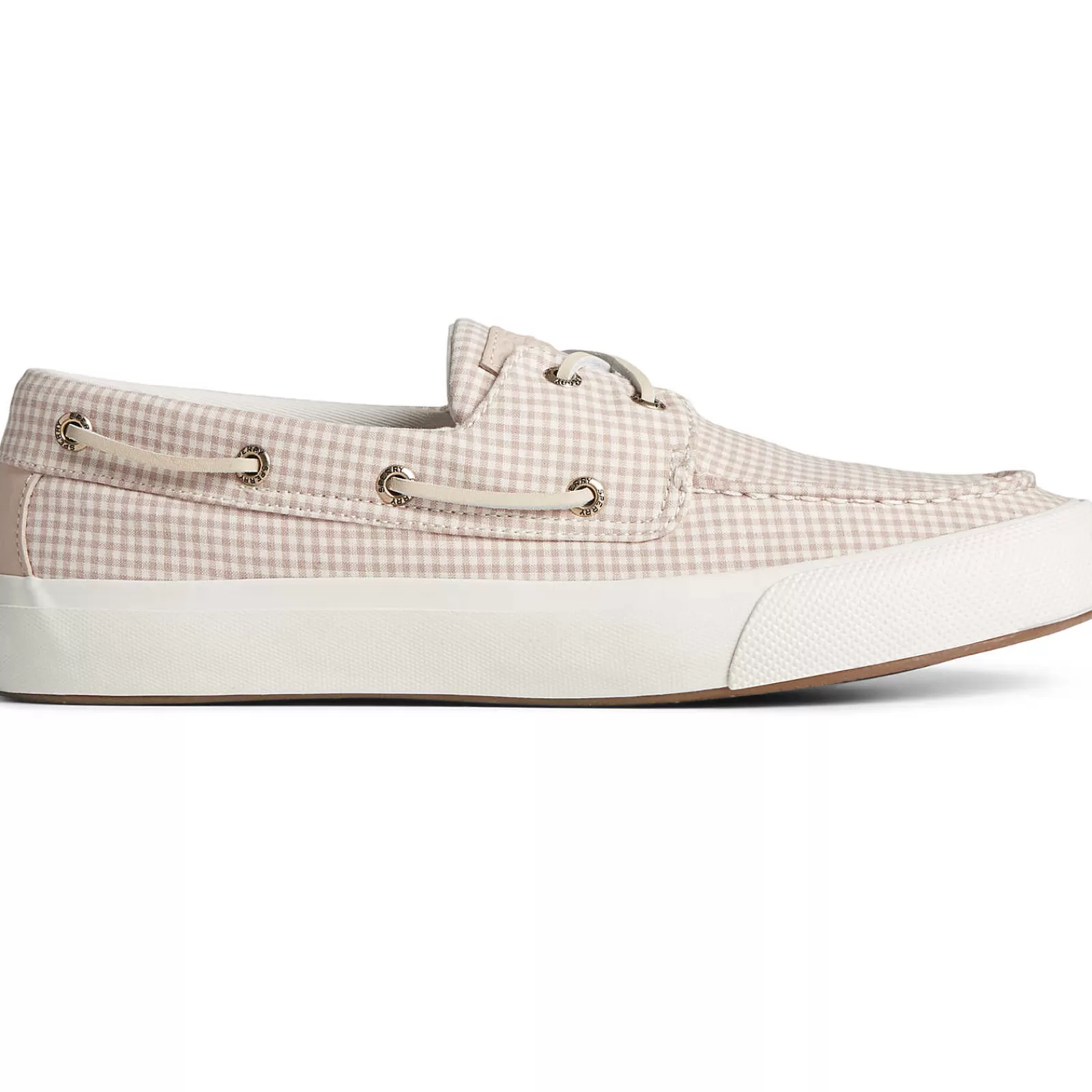 Sperry Men's SeaCycled™ Bahama II Gingham Sneaker White Flash Sale