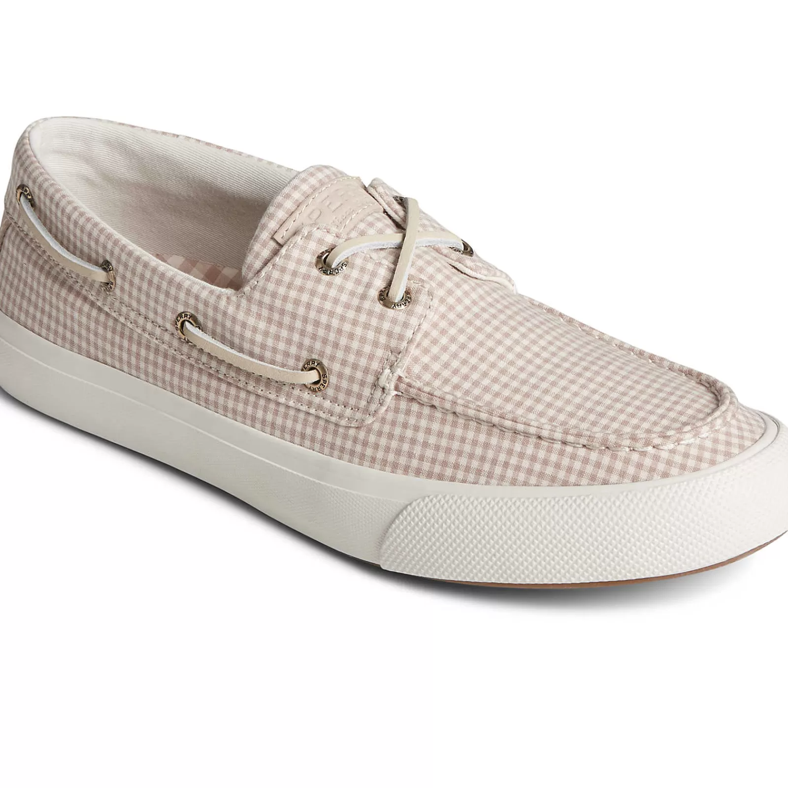 Sperry Men's SeaCycled™ Bahama II Gingham Sneaker White Flash Sale