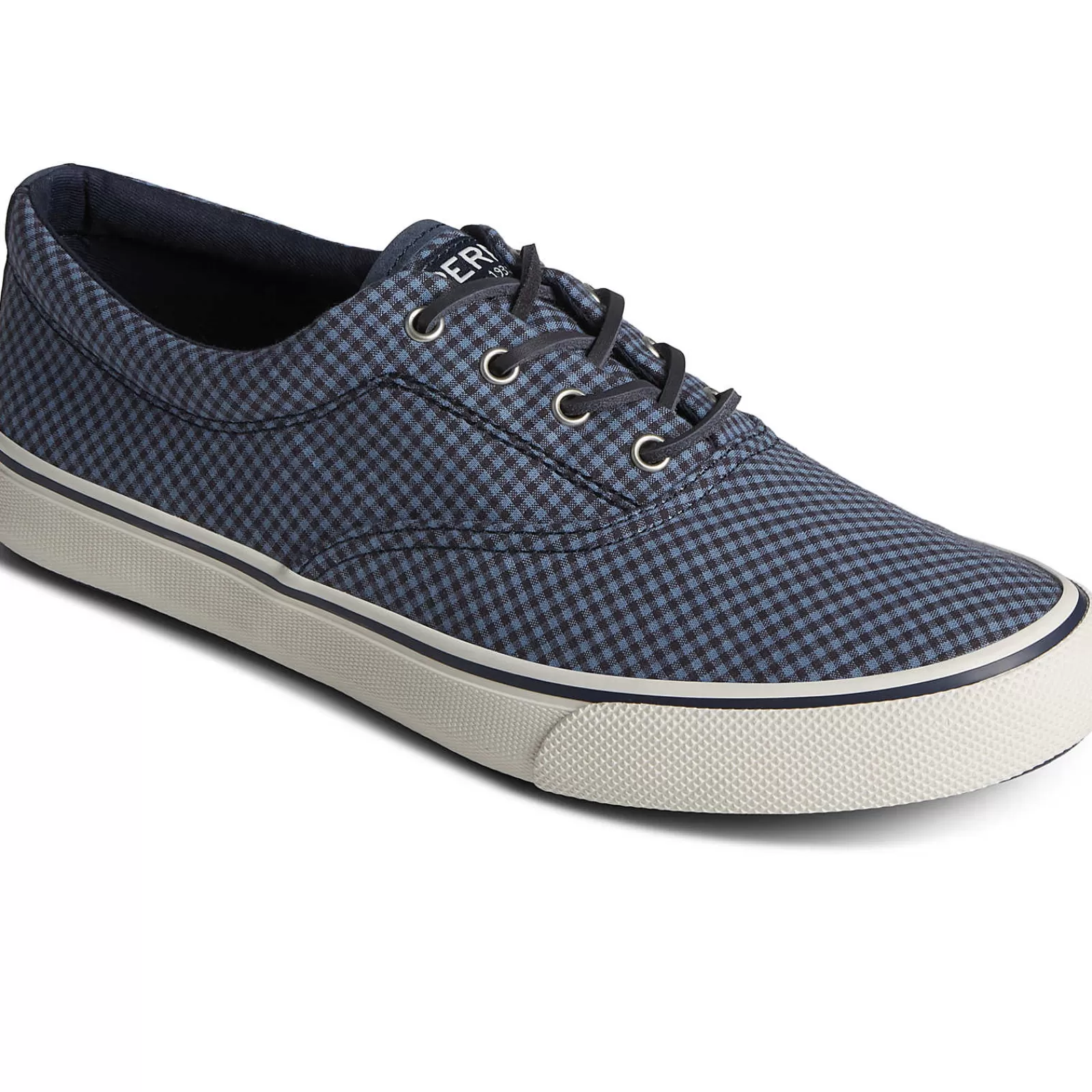 Sperry Men's SeaCycled™ Striper II CVO Gingham Sneaker Blue Sale