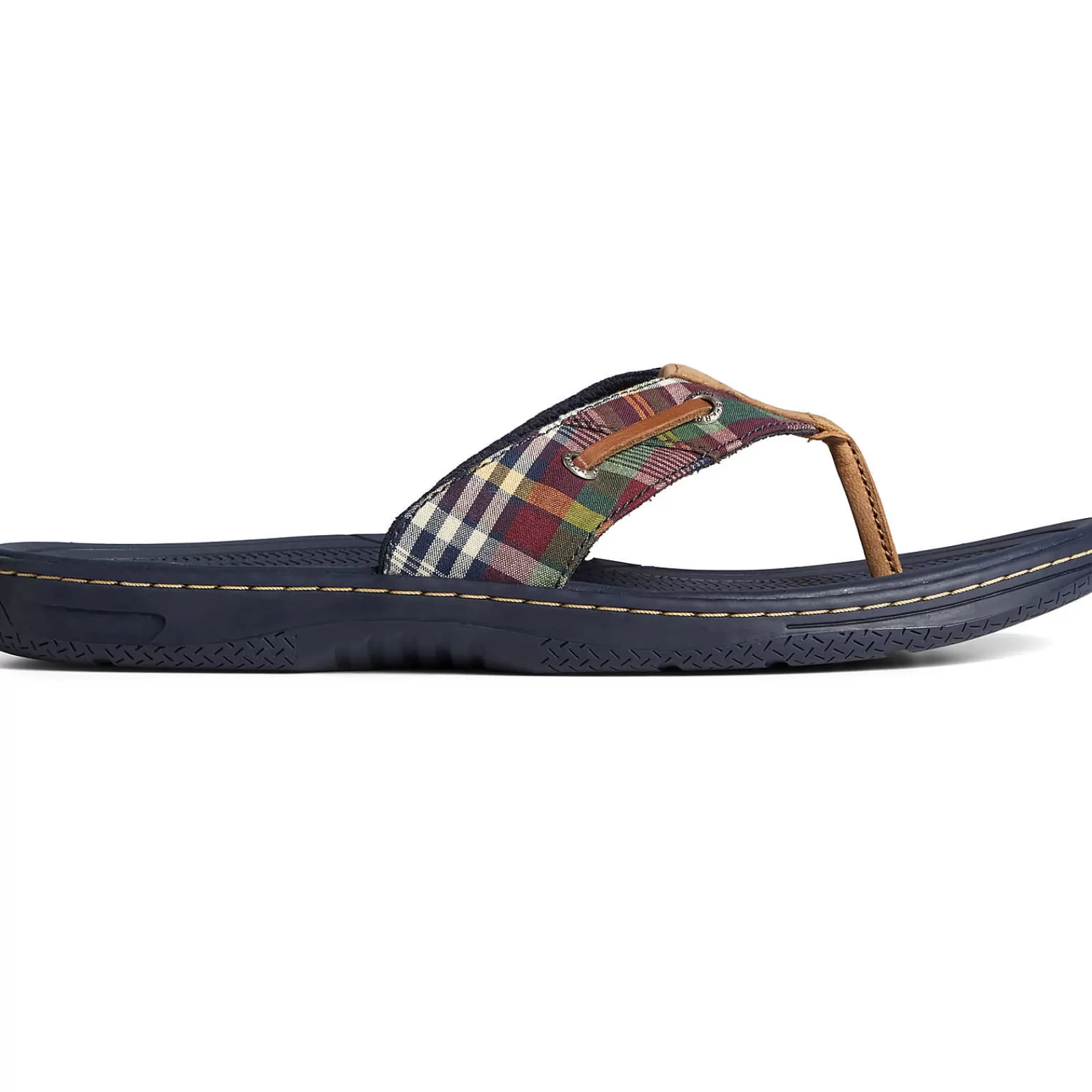 Sperry Men's x Brooks Brothers Baitfish Flip Flop Plaid Cheap