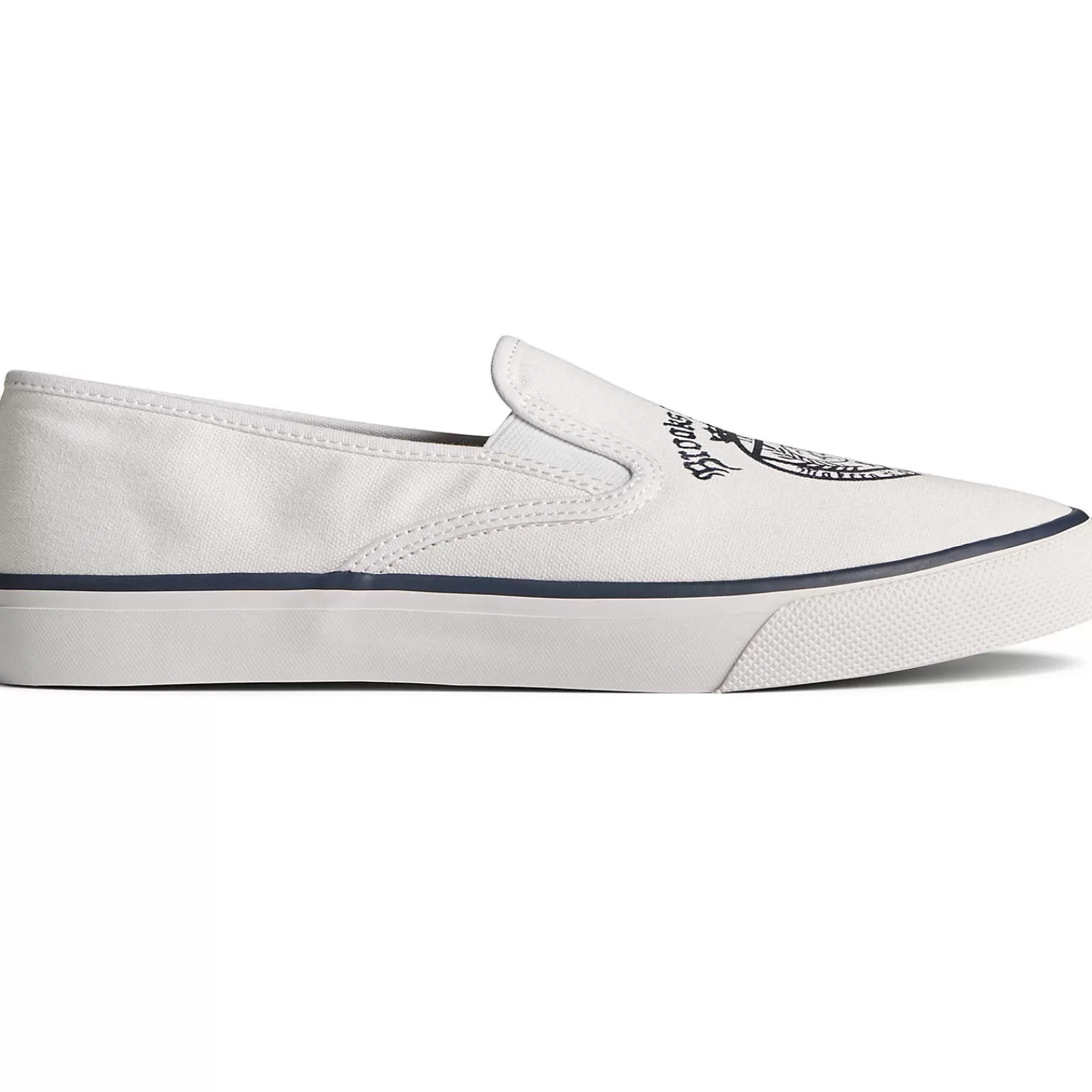 Sperry Men's x Brooks Brothers Slip On Sneaker White Fashion