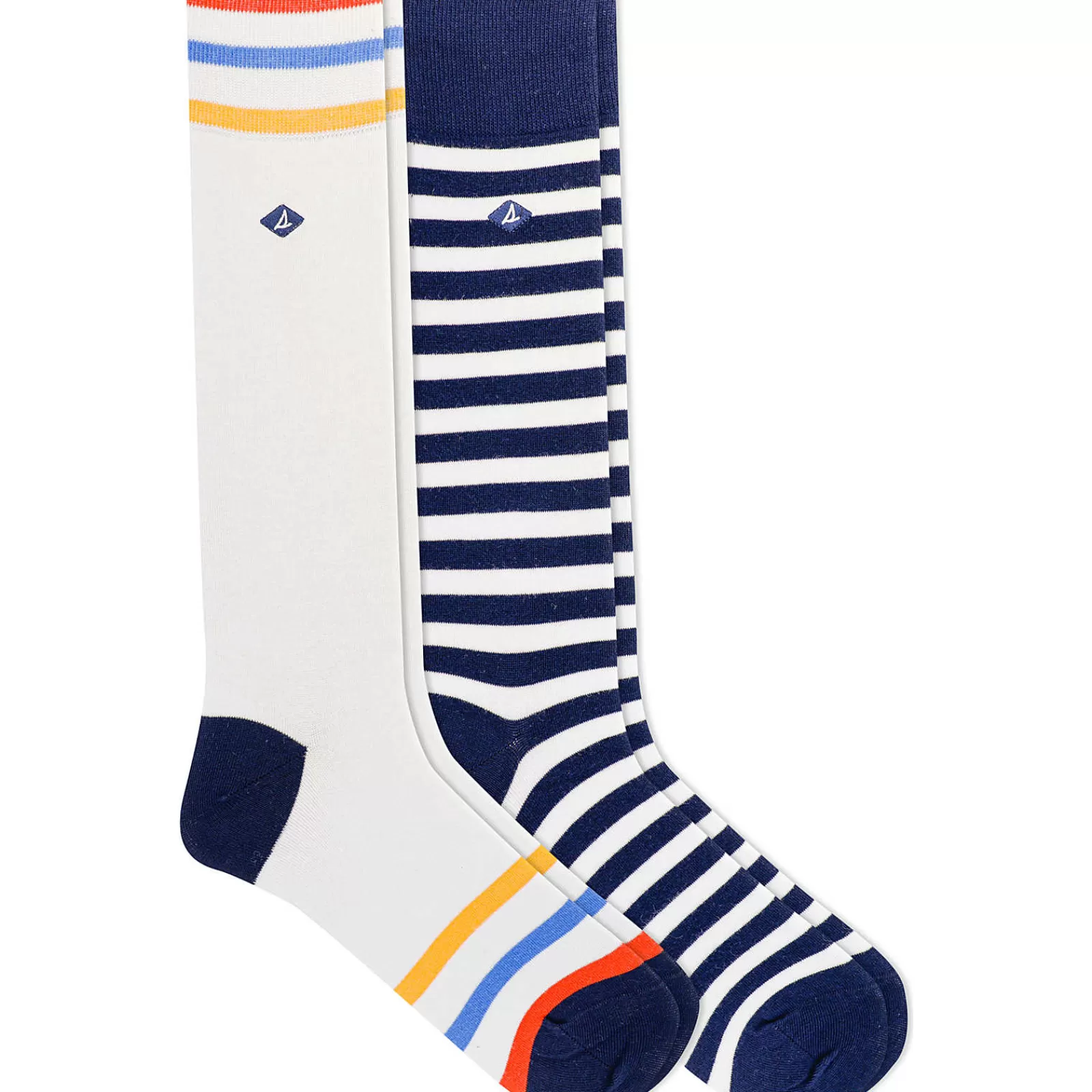 Sperry Men's Stripe 2-Pack Crew Sock White Discount