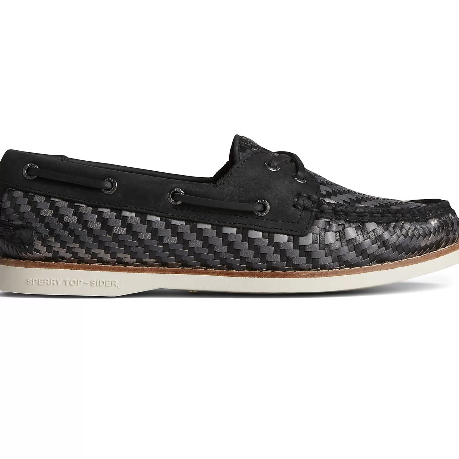 Sperry Women's Authentic Original™ Woven Boat Shoe Black Discount