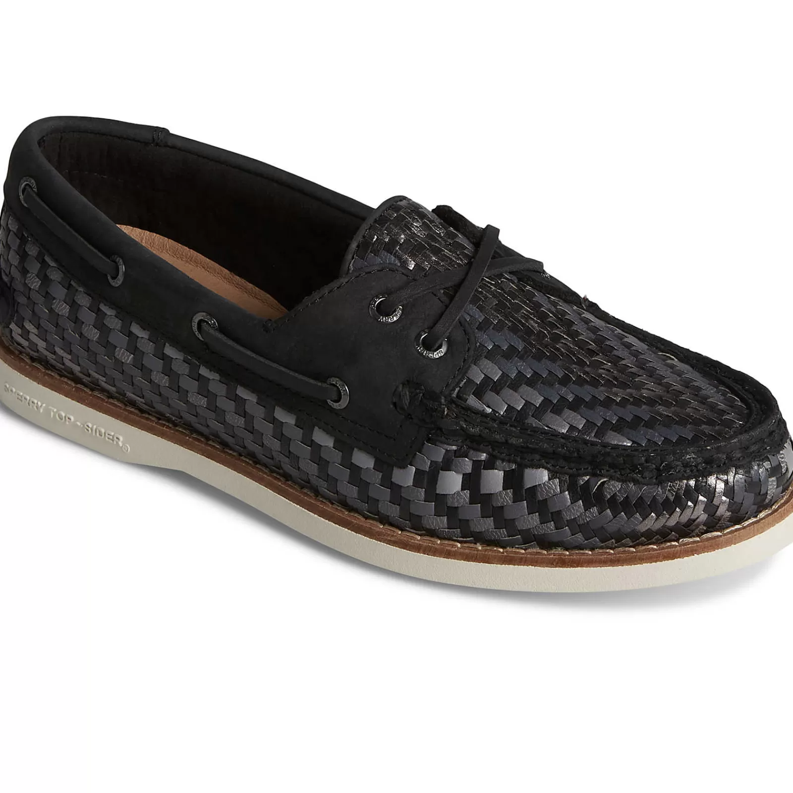 Sperry Women's Authentic Original™ Woven Boat Shoe Black Discount