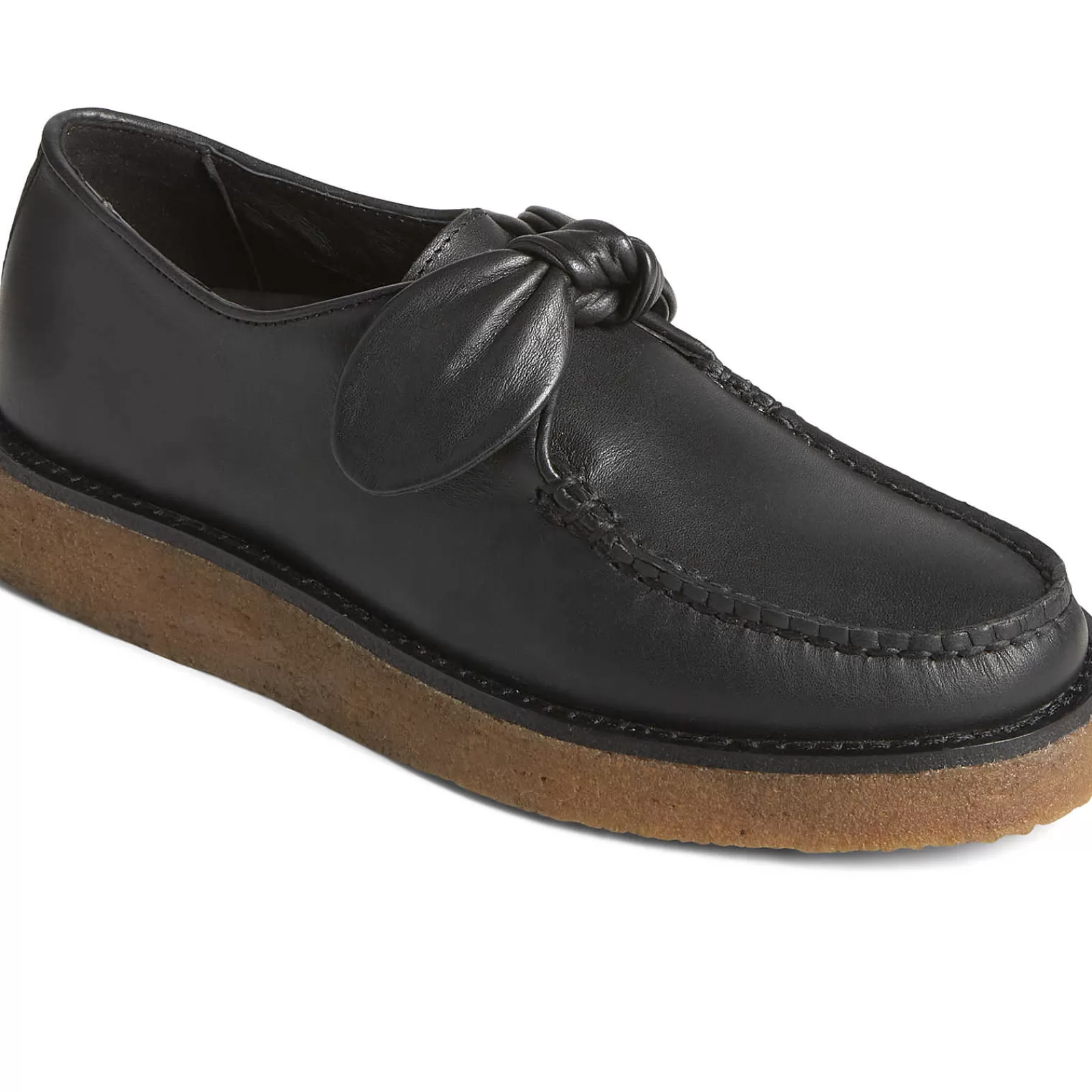 Sperry Women's Captain's Crepe Bow Oxford Black Fashion