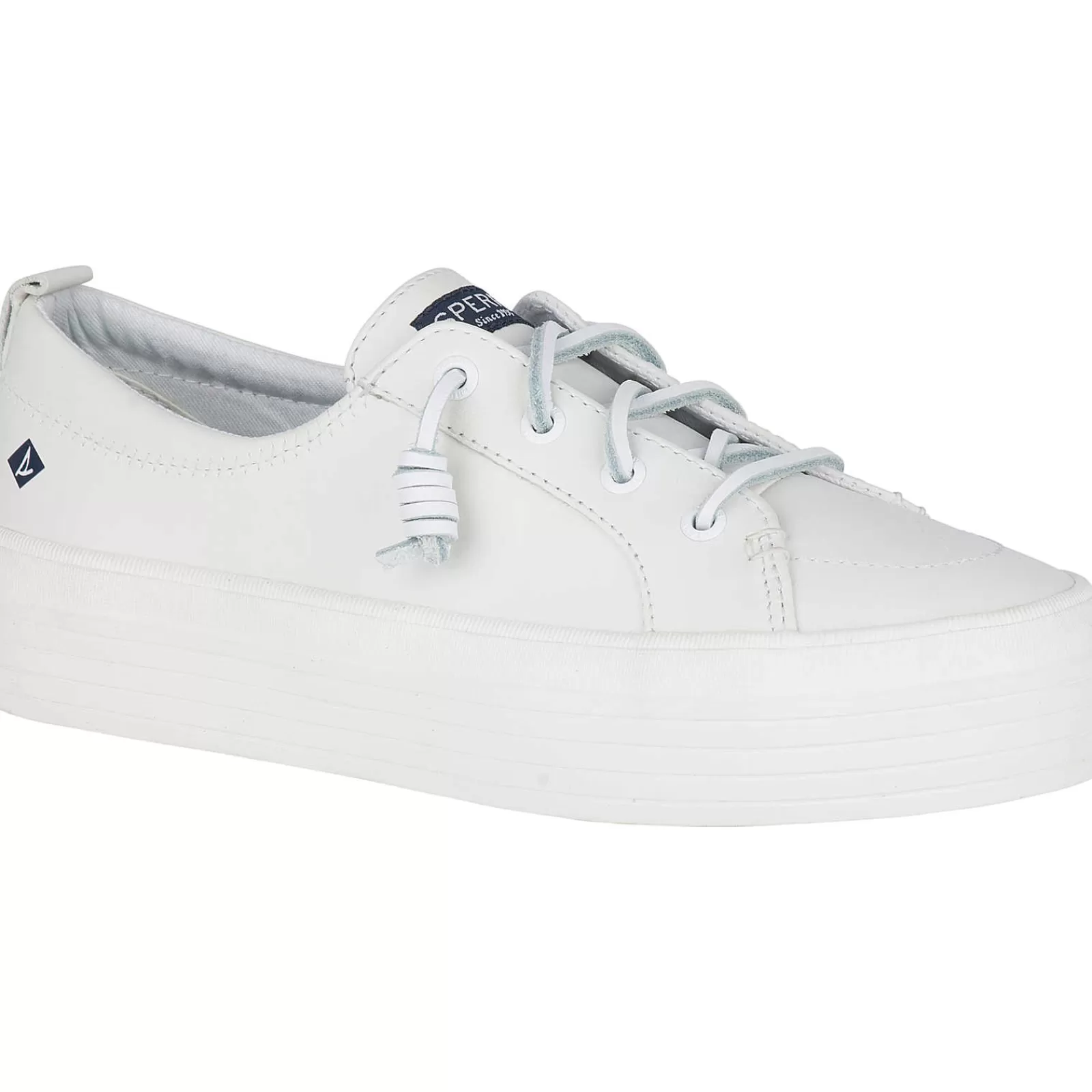 Sperry Women's Crest Vibe Platform Leather Sneaker White Online