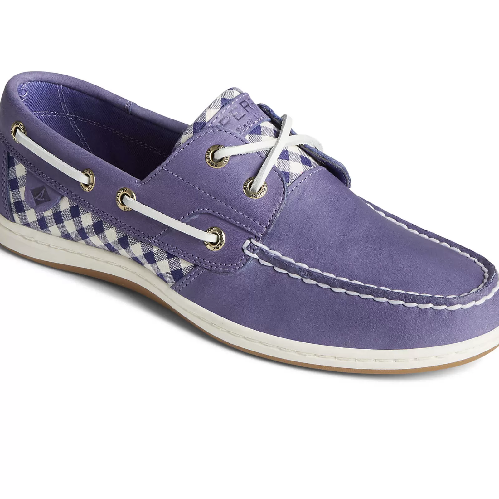 Sperry Women's Koifish Gingham Boat Shoe Purple Online