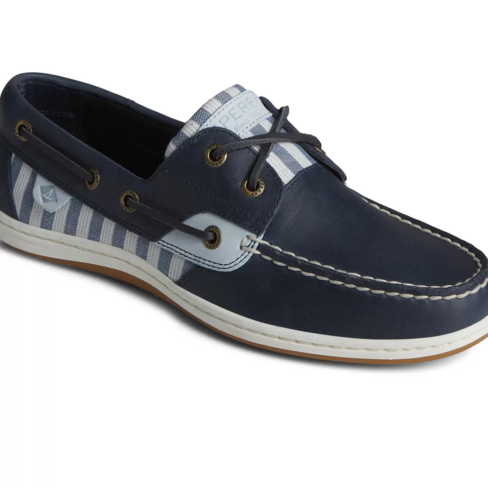 Sperry Women's Koifish Stripe Boat Shoe Navy Best