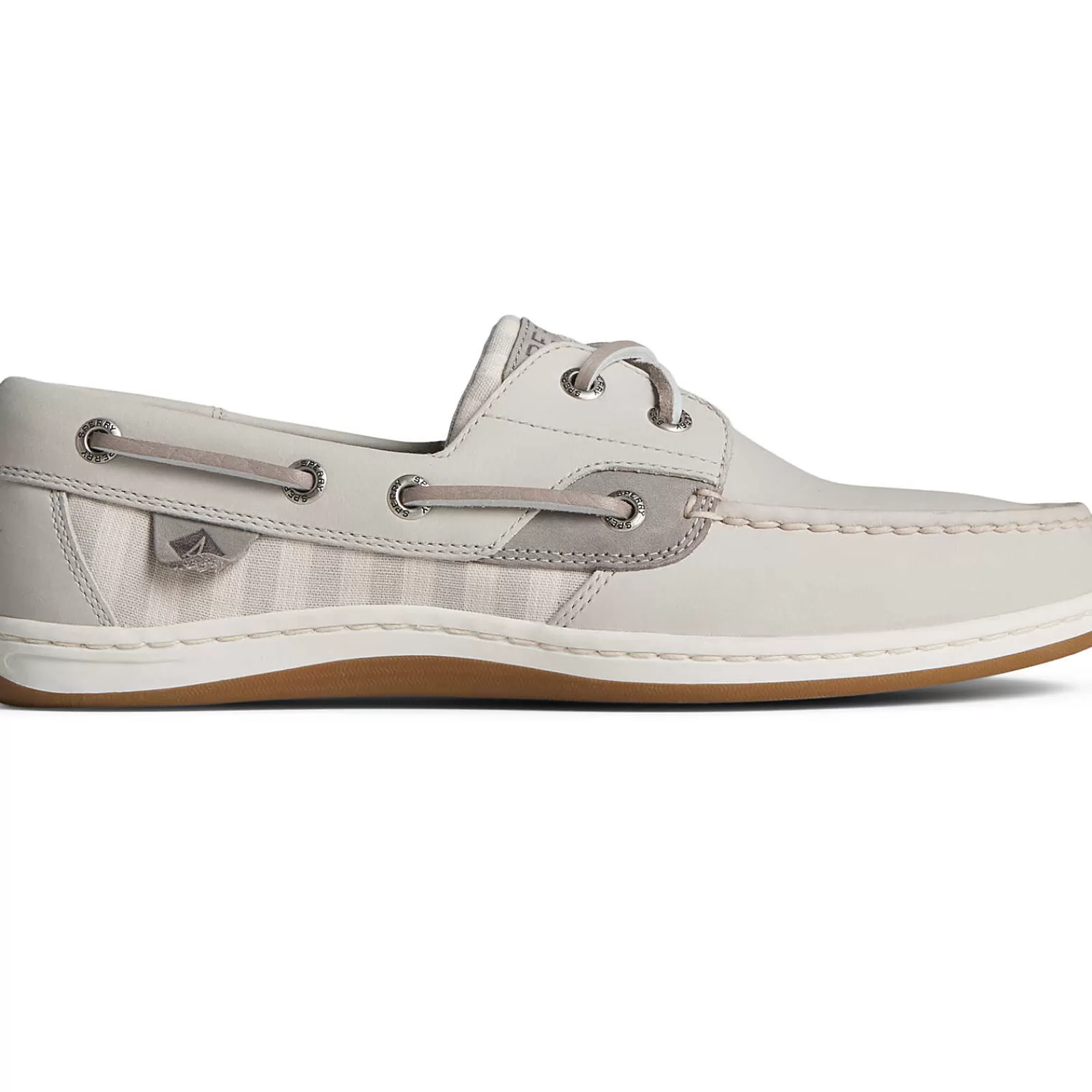 Sperry Women's Koifish Stripe Boat Shoe Grey Fashion