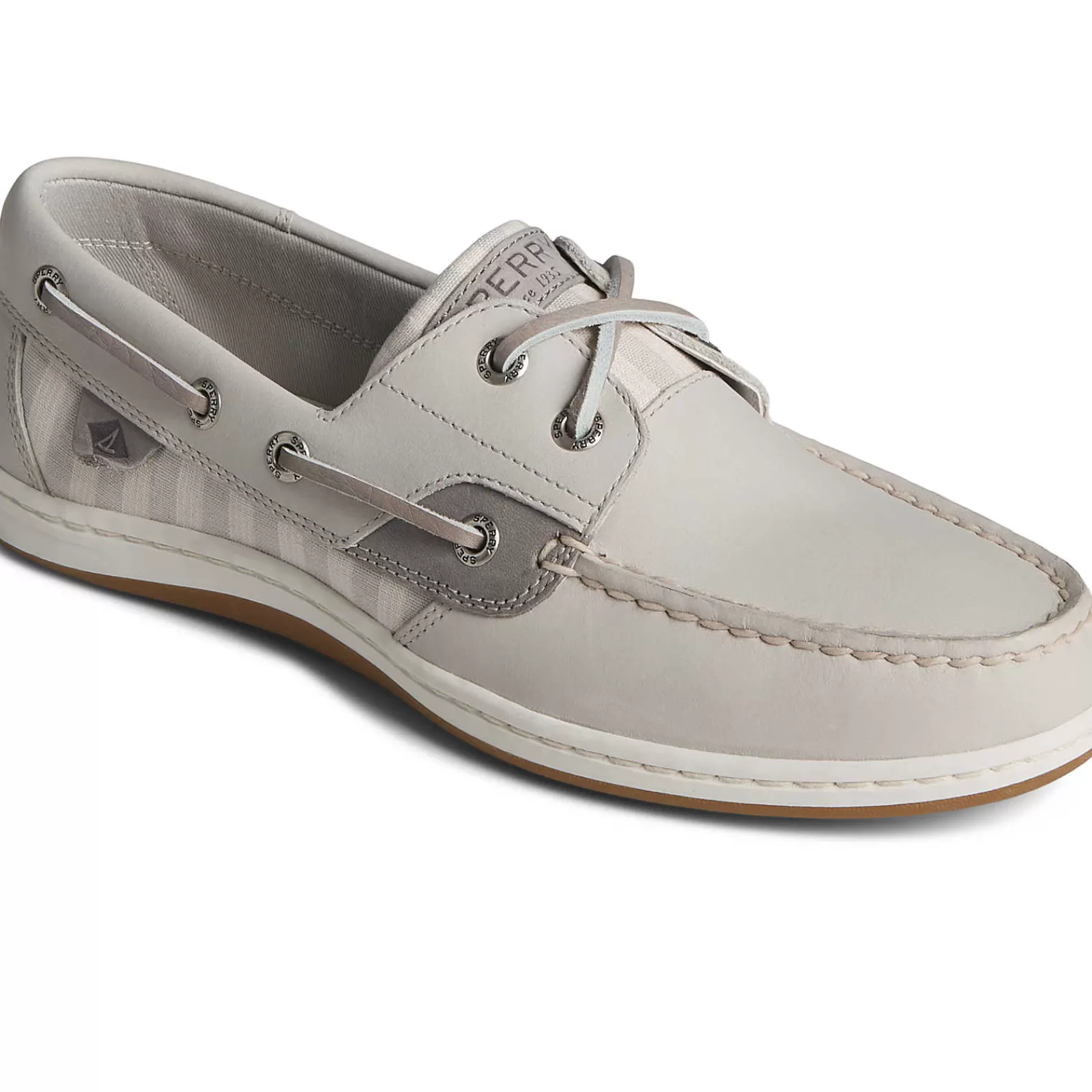 Sperry Women's Koifish Stripe Boat Shoe Grey Fashion