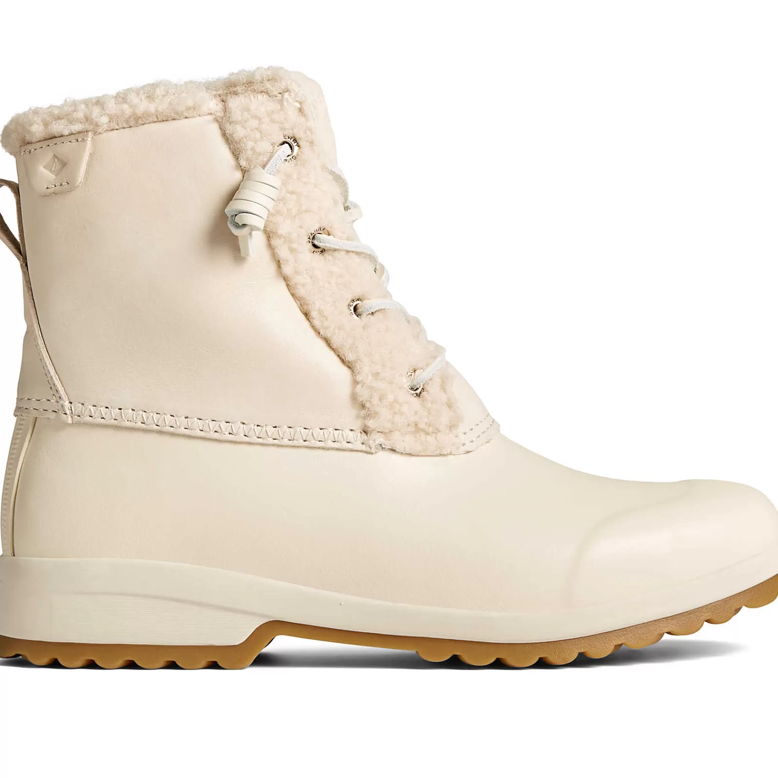 Sperry Women's Maritime Repel Teddy Trim Snow Boot Ivory Cheap