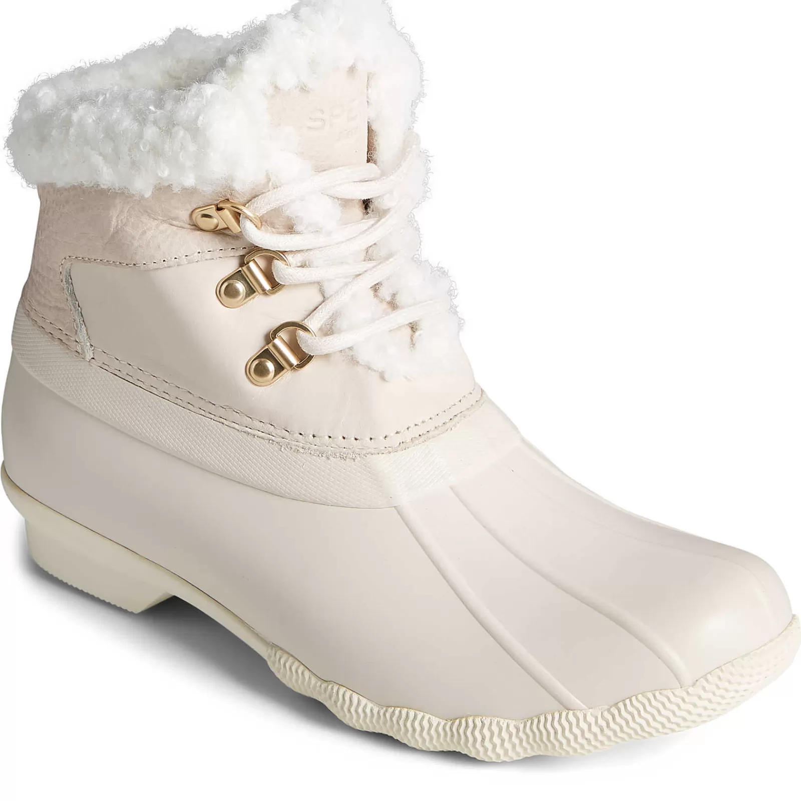 Sperry Women's Saltwater Alpine Leather Duck Boot Ivory Sale