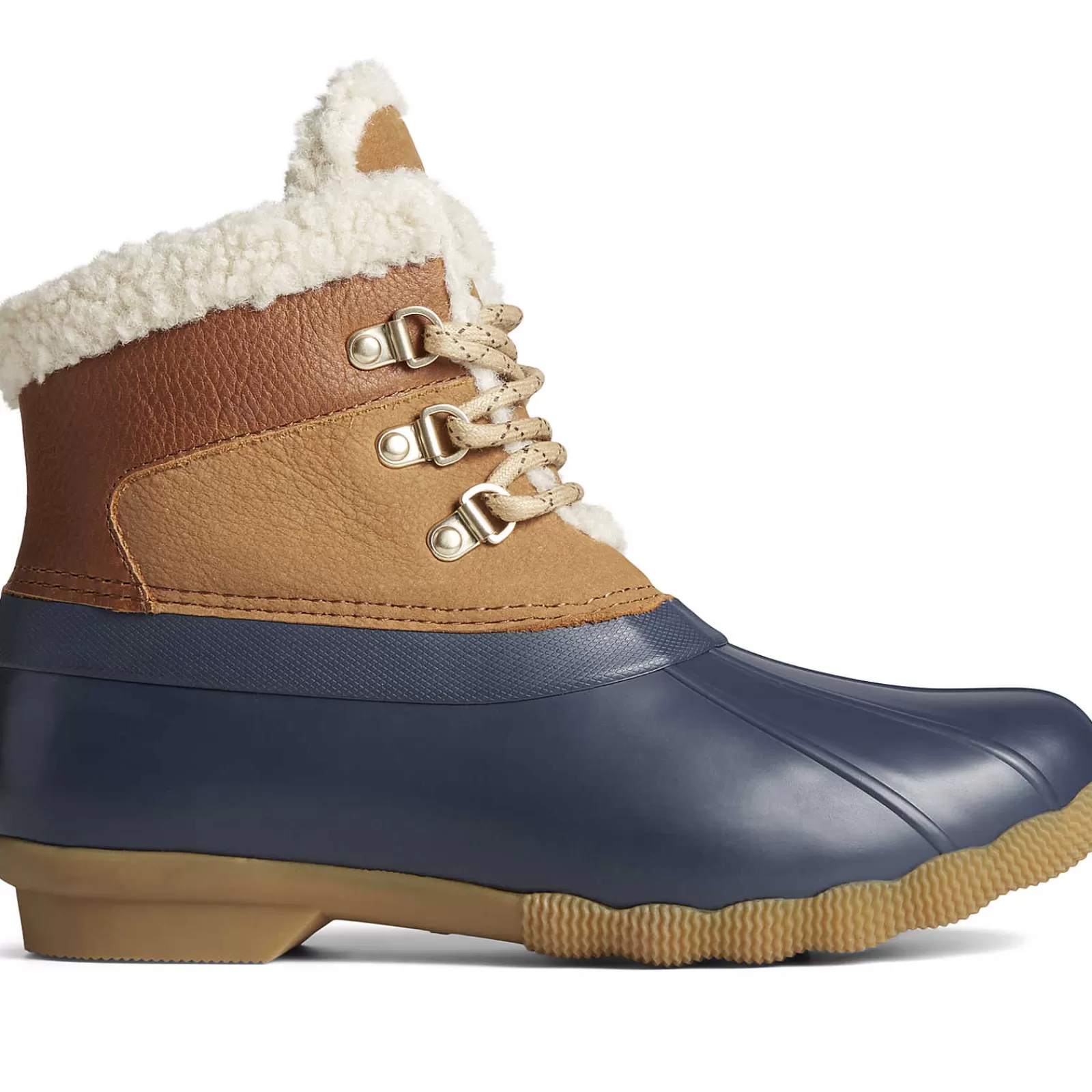 Sperry Women's Saltwater Alpine Leather Duck Boot Tan/Navy Online