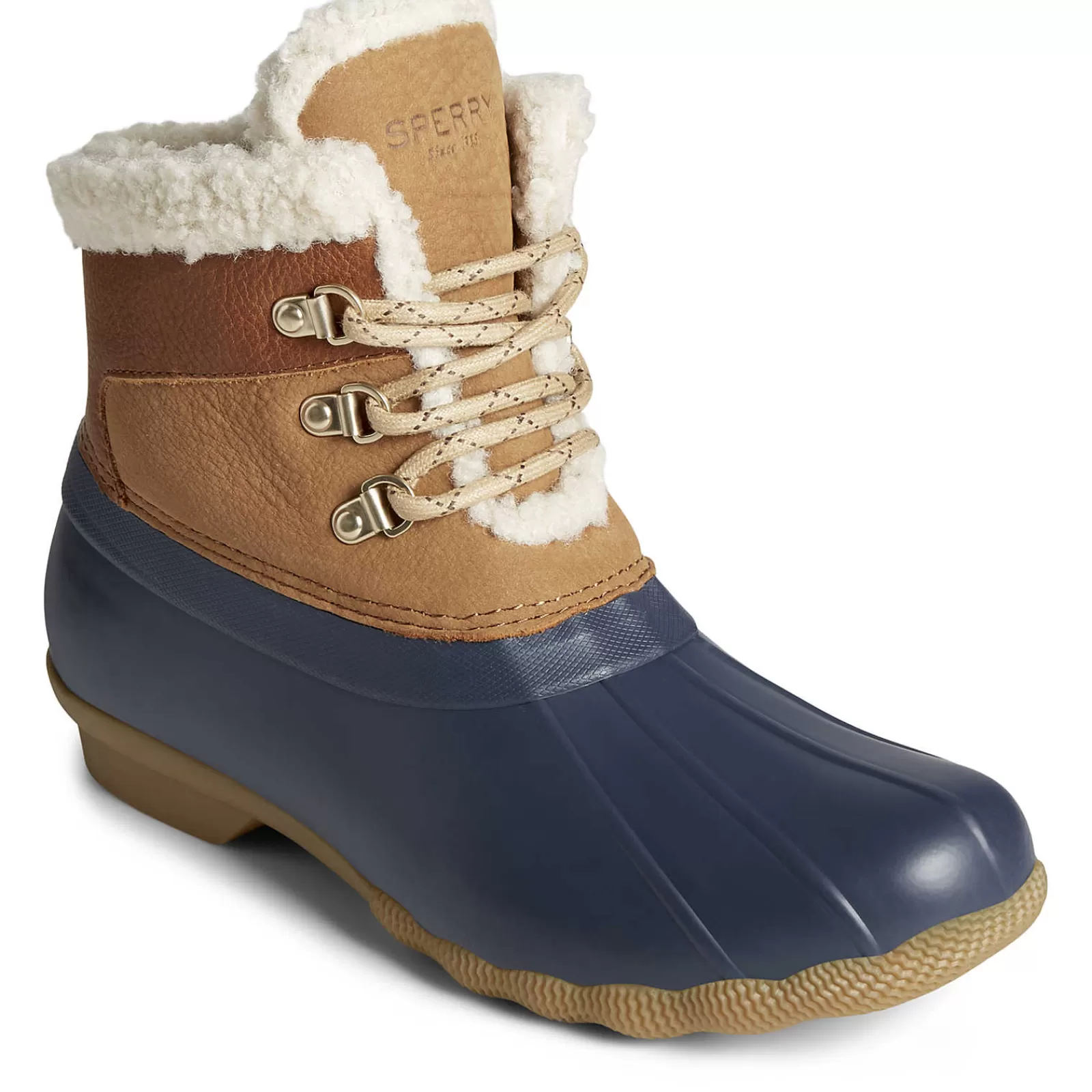 Sperry Women's Saltwater Alpine Leather Duck Boot Tan/Navy Online