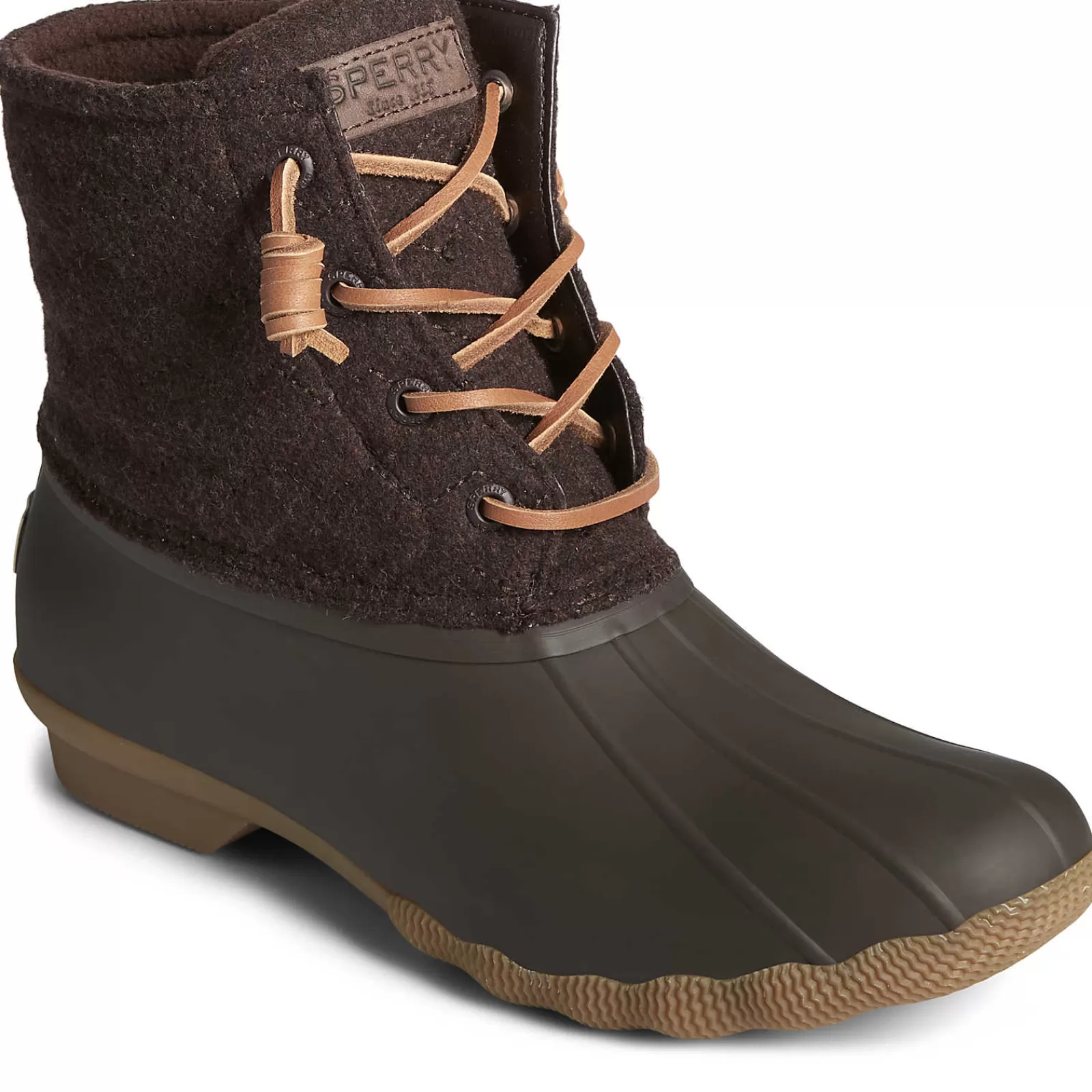 Sperry Women's Saltwater Chevron Wool Duck Boot Java Fashion