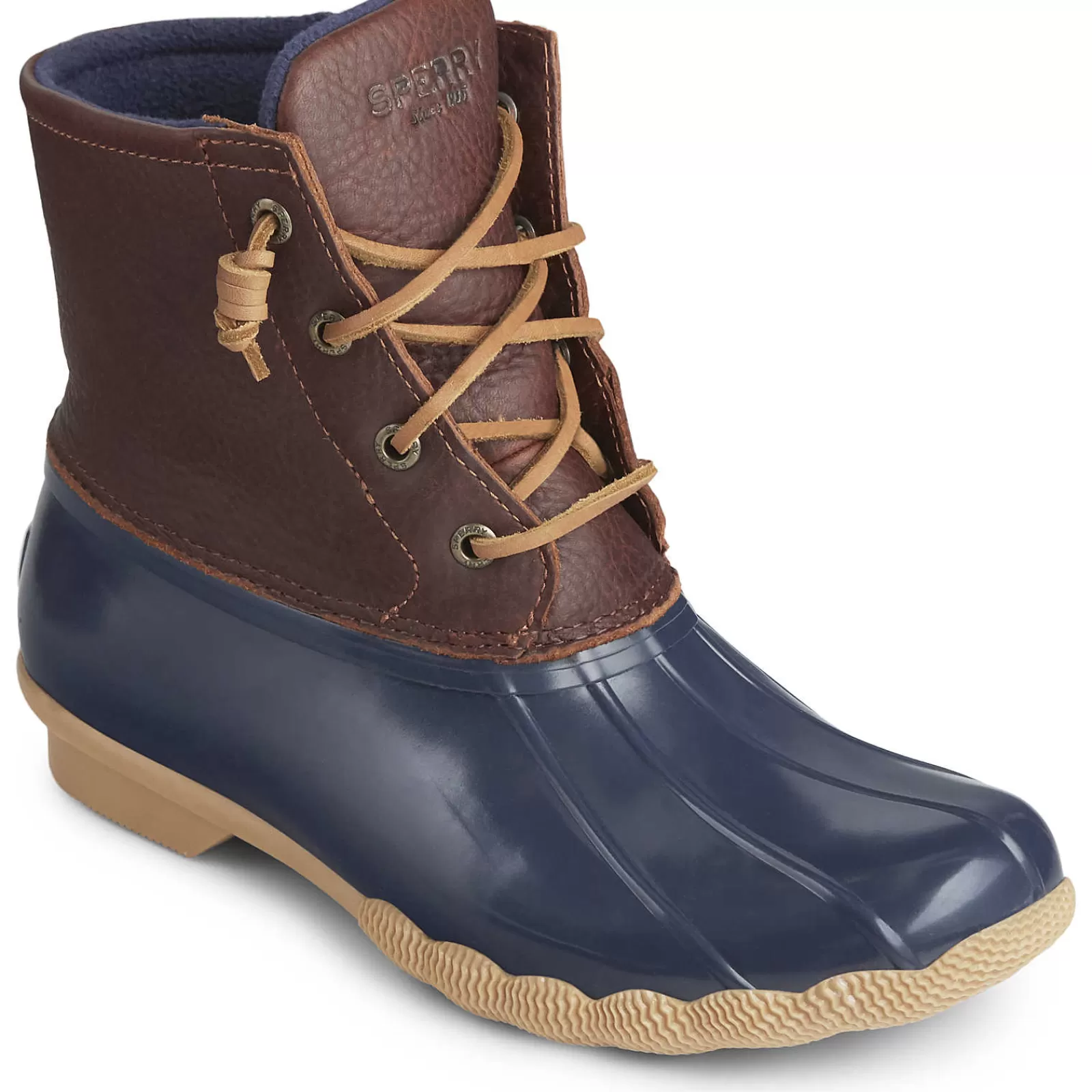 Sperry Women's Saltwater Duck Boot Tan / Navy Discount