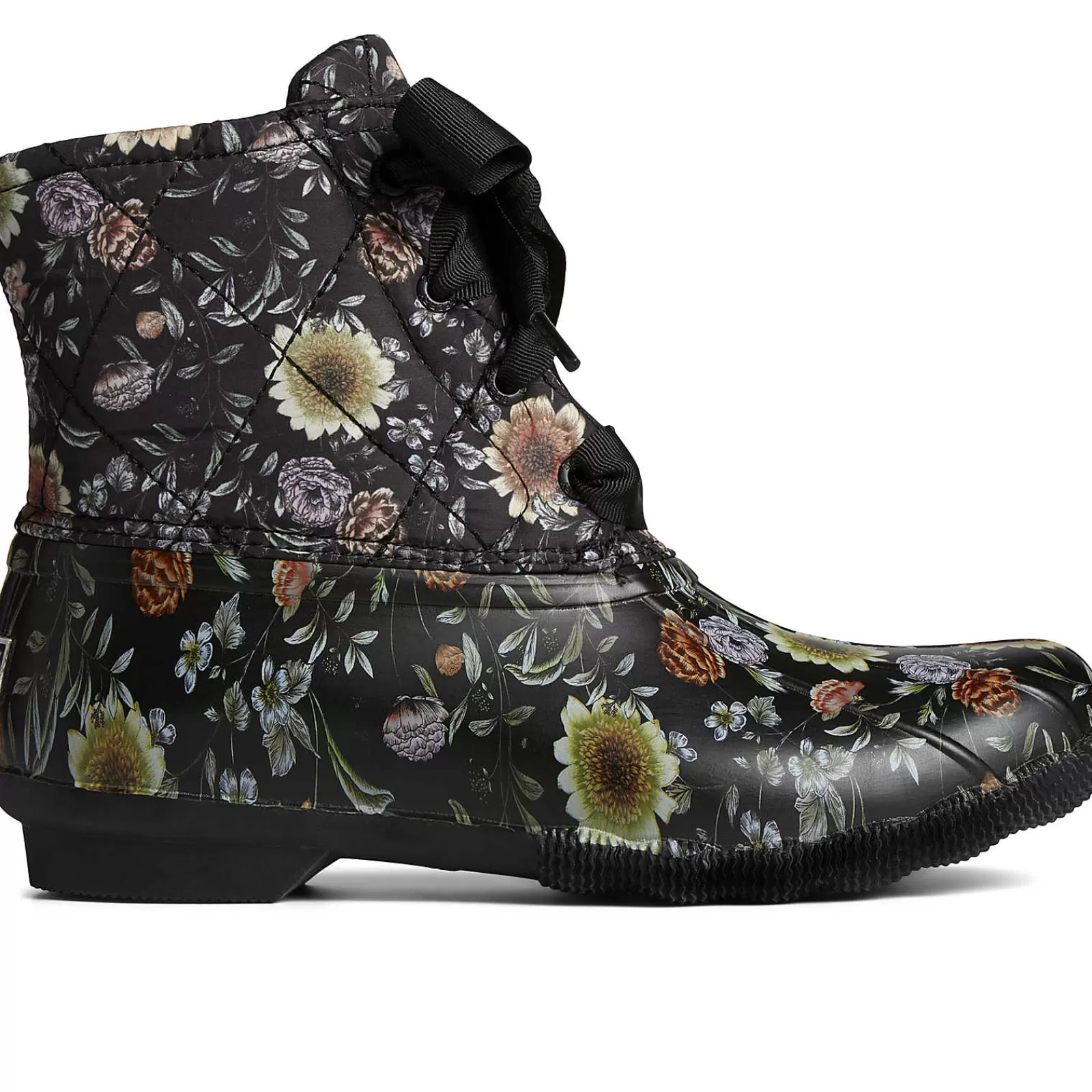 Sperry Women's Saltwater Floral Duck Boot Black Outlet