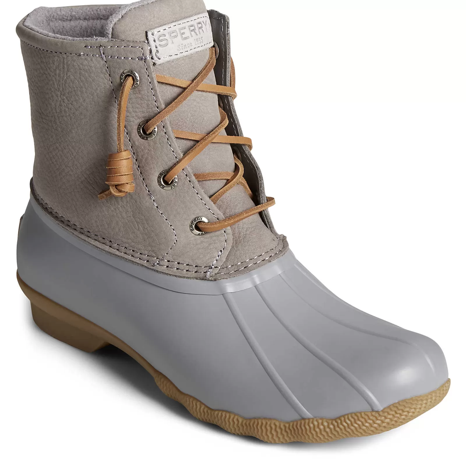 Sperry Women's Saltwater Mainsail Leather Duck Boot Grey Best