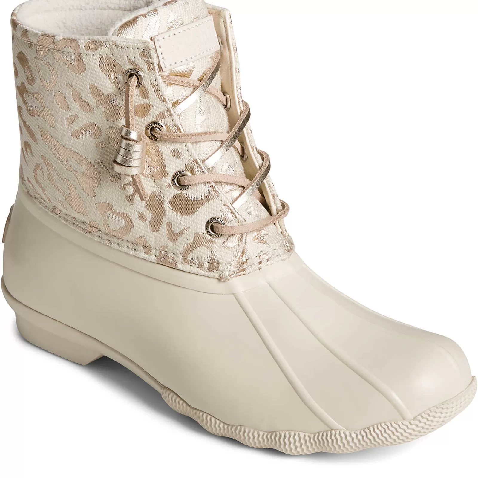 Sperry Women's Saltwater Metallic Jacquard Duck Boot Ivory Cheap