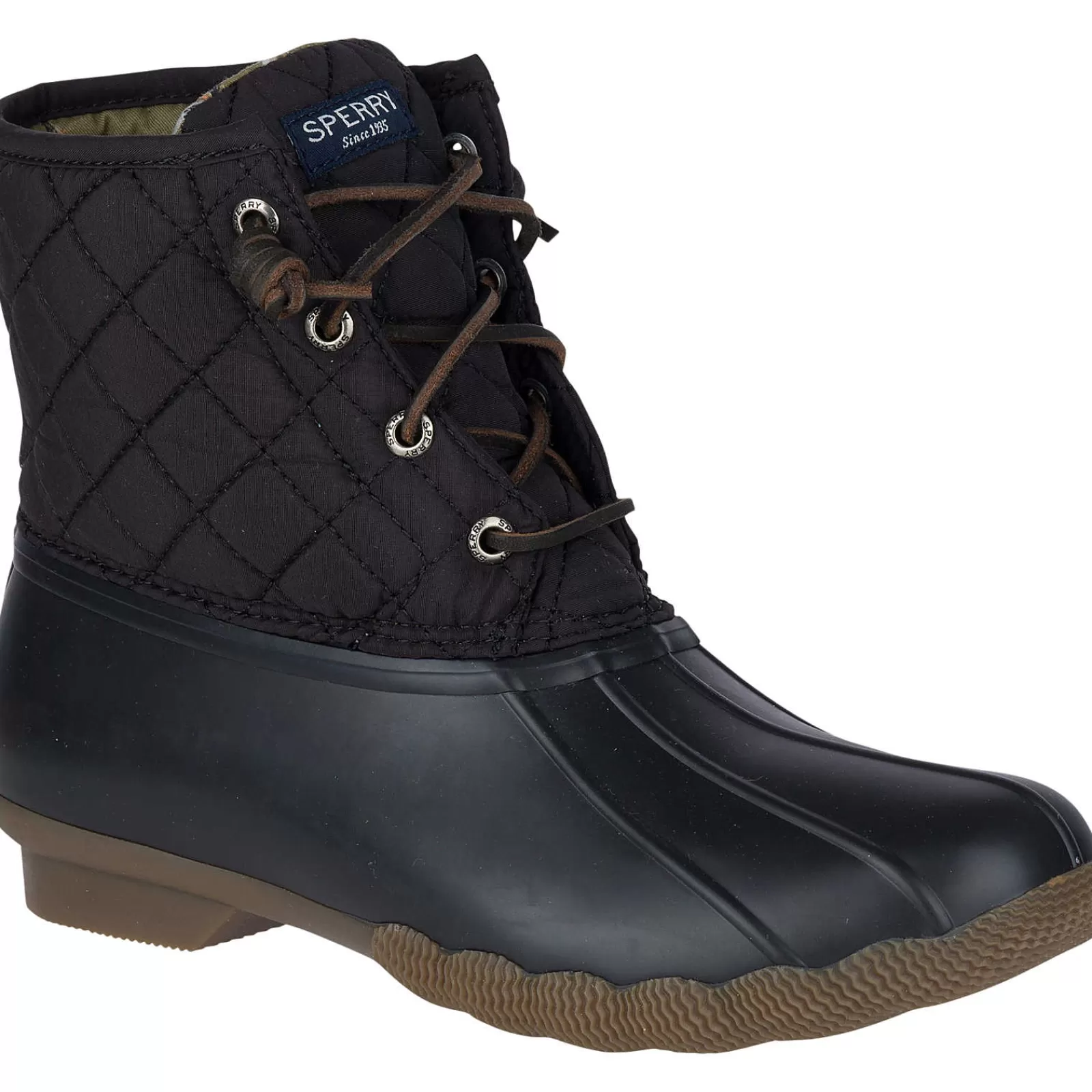 Sperry Women's Saltwater Quilted Duck Boot Black Cheap