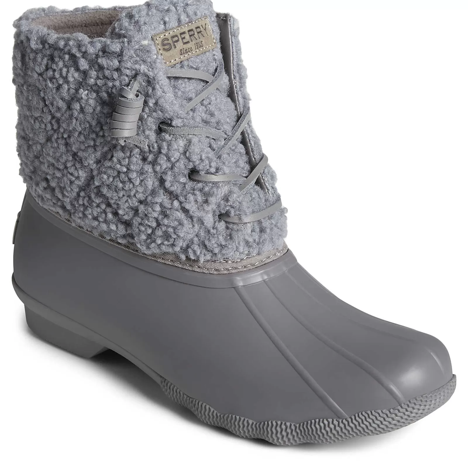 Sperry Women's Saltwater Sherpa Duck Boot Grey Sale