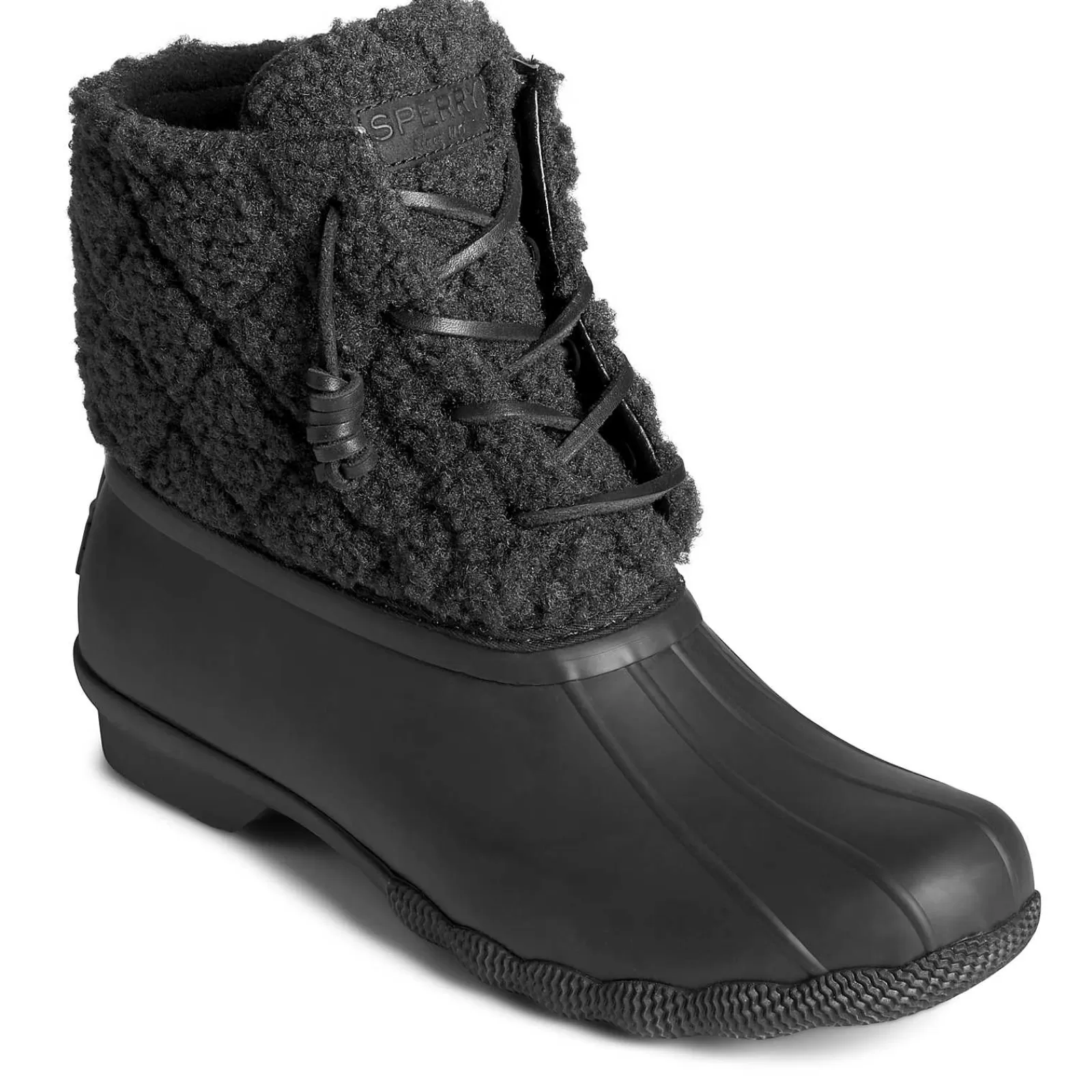 Sperry Women's Saltwater Sherpa Duck Boot Black Online