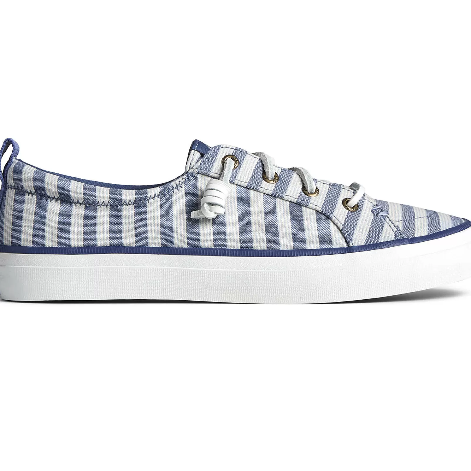 Sperry Women's SeaCycled™ Crest Vibe Striped Textile Sneaker Navy Clearance