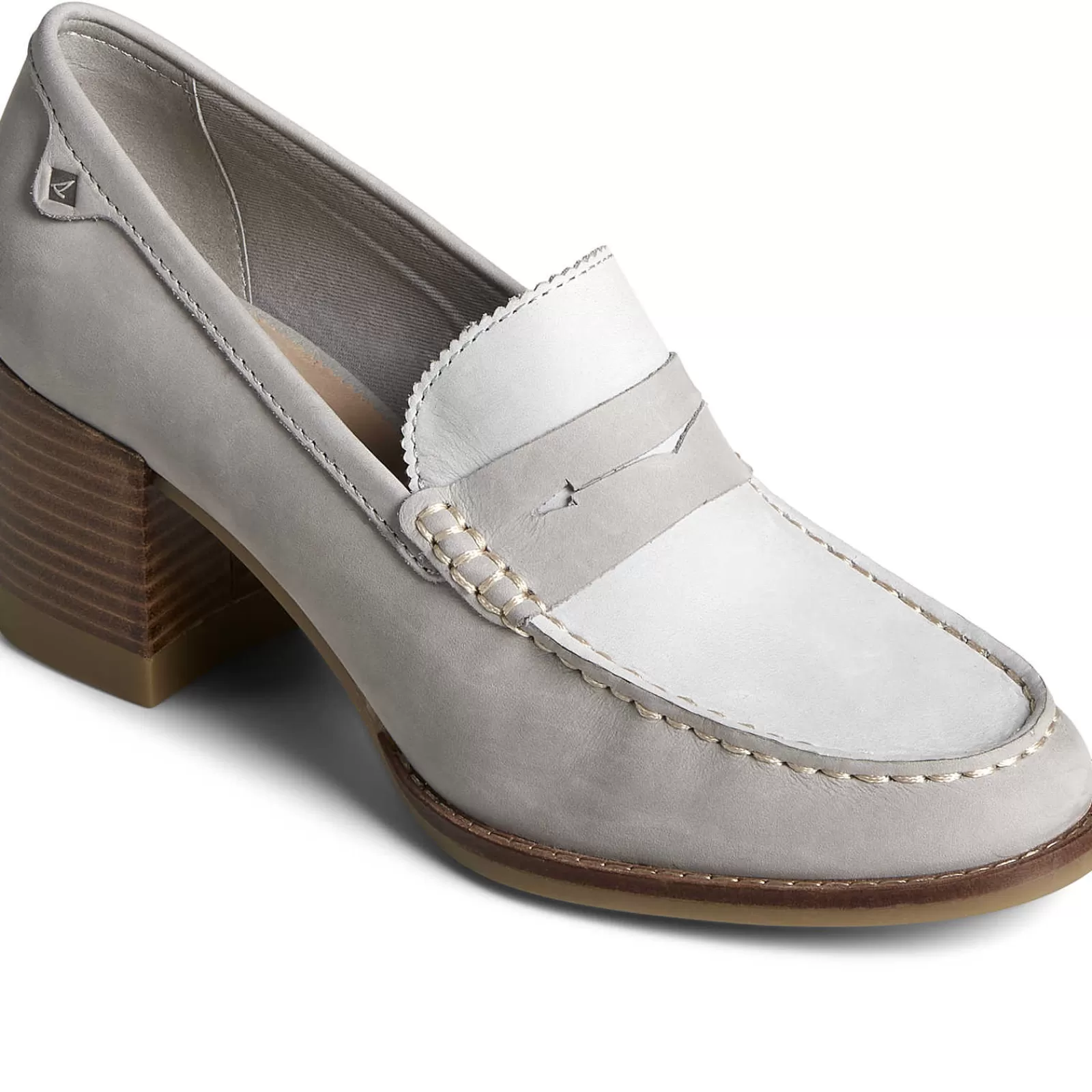 Sperry Women's Seaport Penny Heel Loafer Grey Cheap