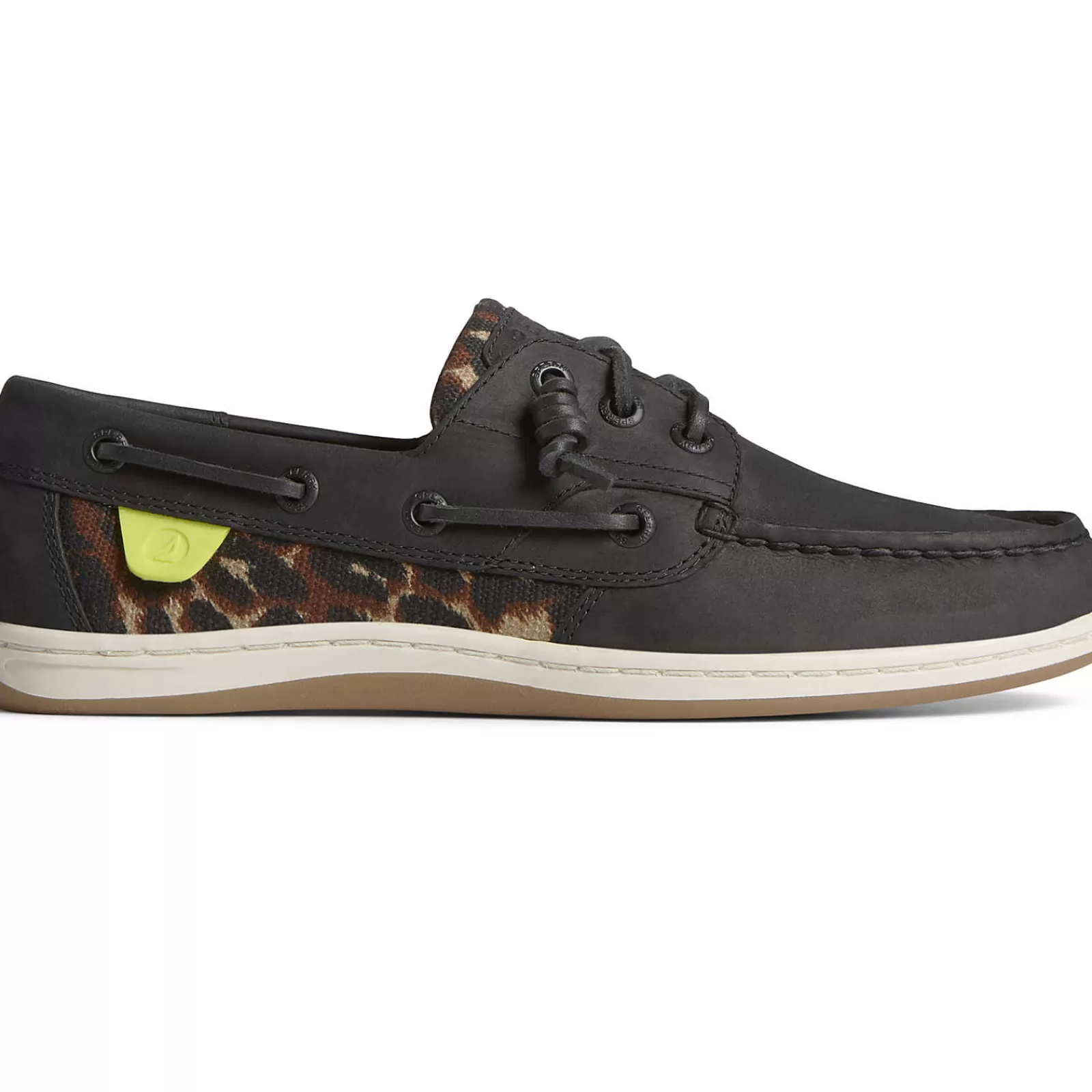 Sperry Women's Songfish Cheetah Boat Shoe Black Discount